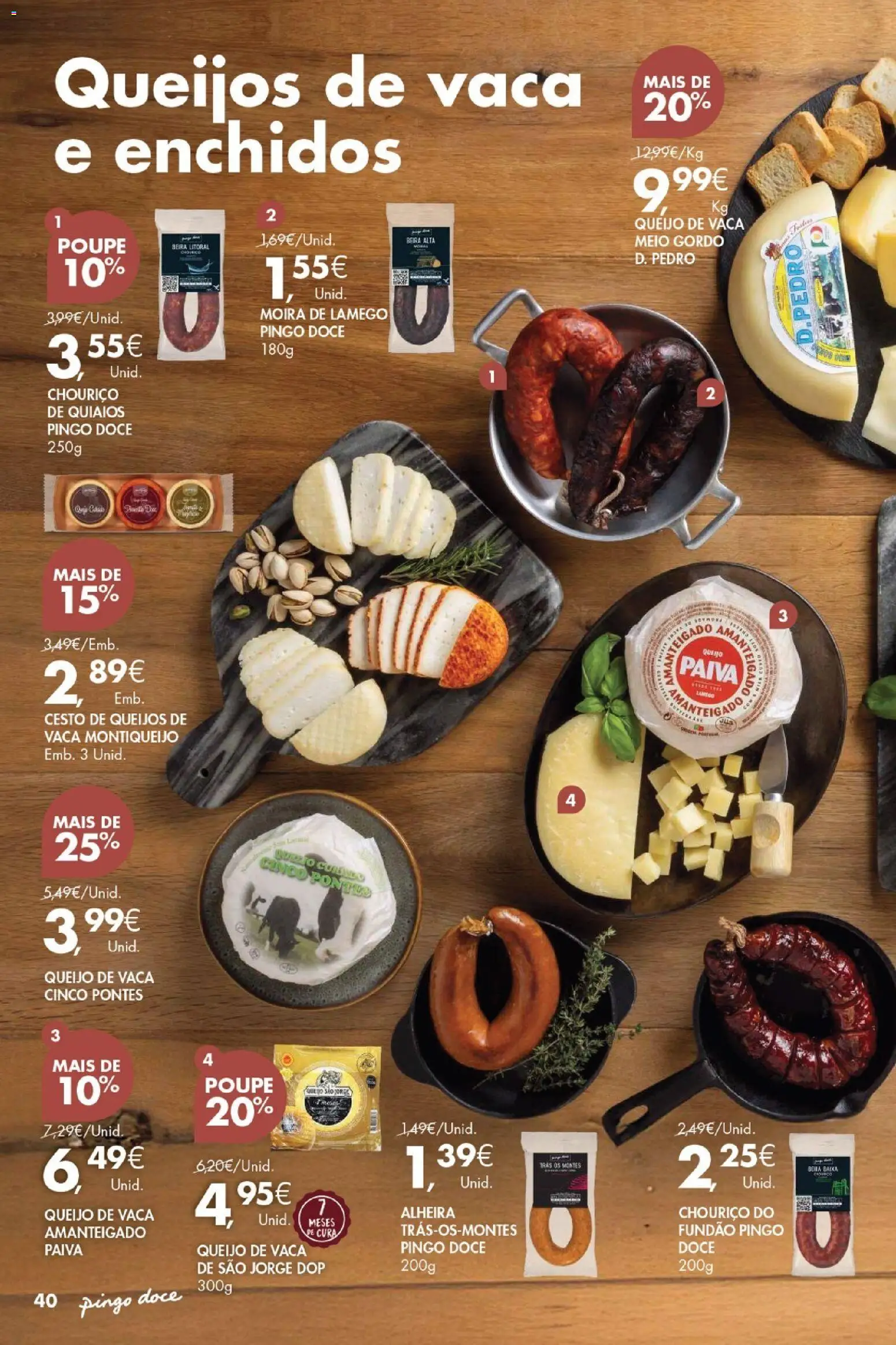 Pingo Doce - Vinhos e Sabores de Portugal Grandes │ válido de 13.01.2026 | Página: 40 | Produtos: Queijo, Chouriço, Alheira