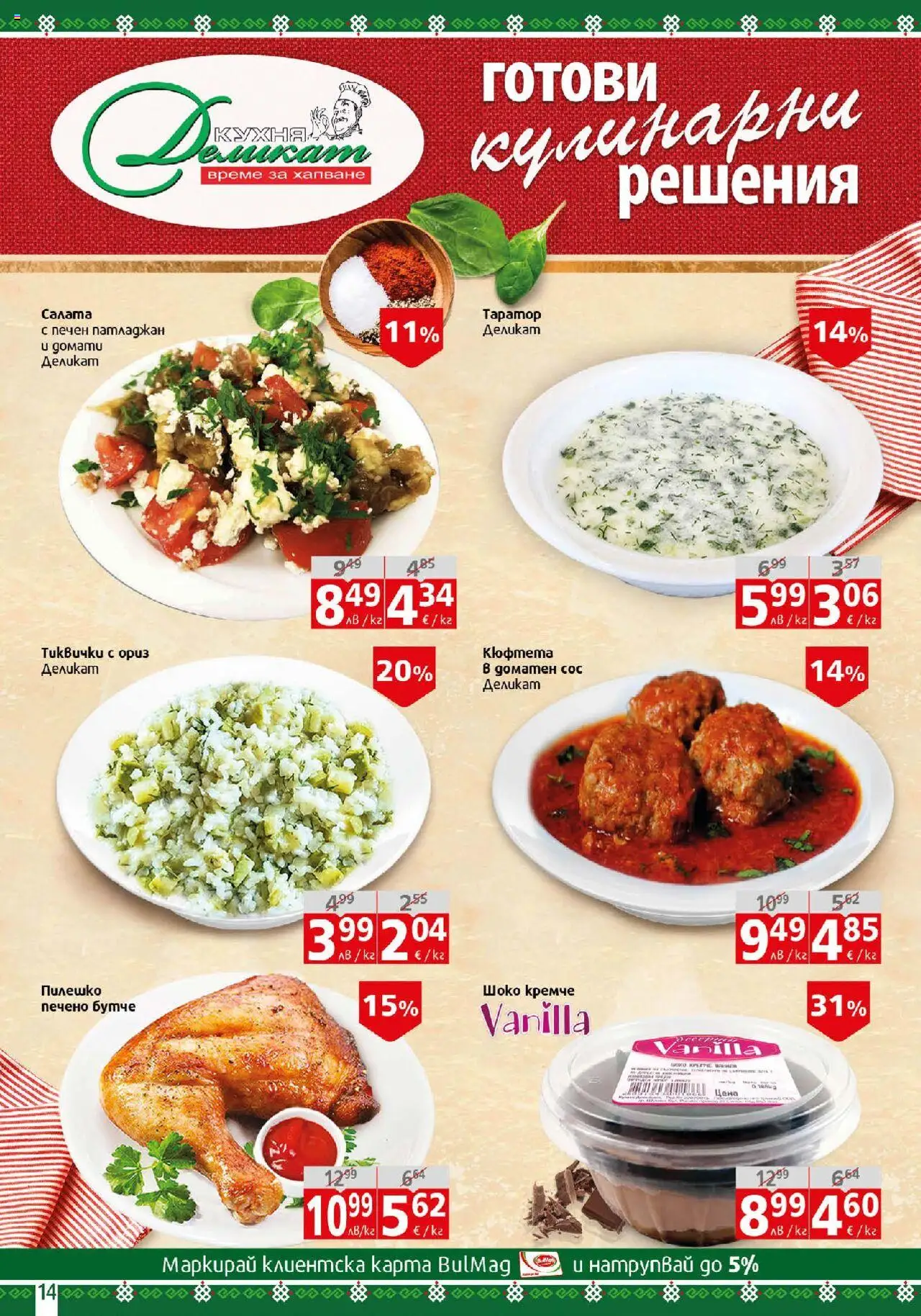  | Страница: 14 | Продукти: Домати, Кюфтета, Тиквички, Пилешко