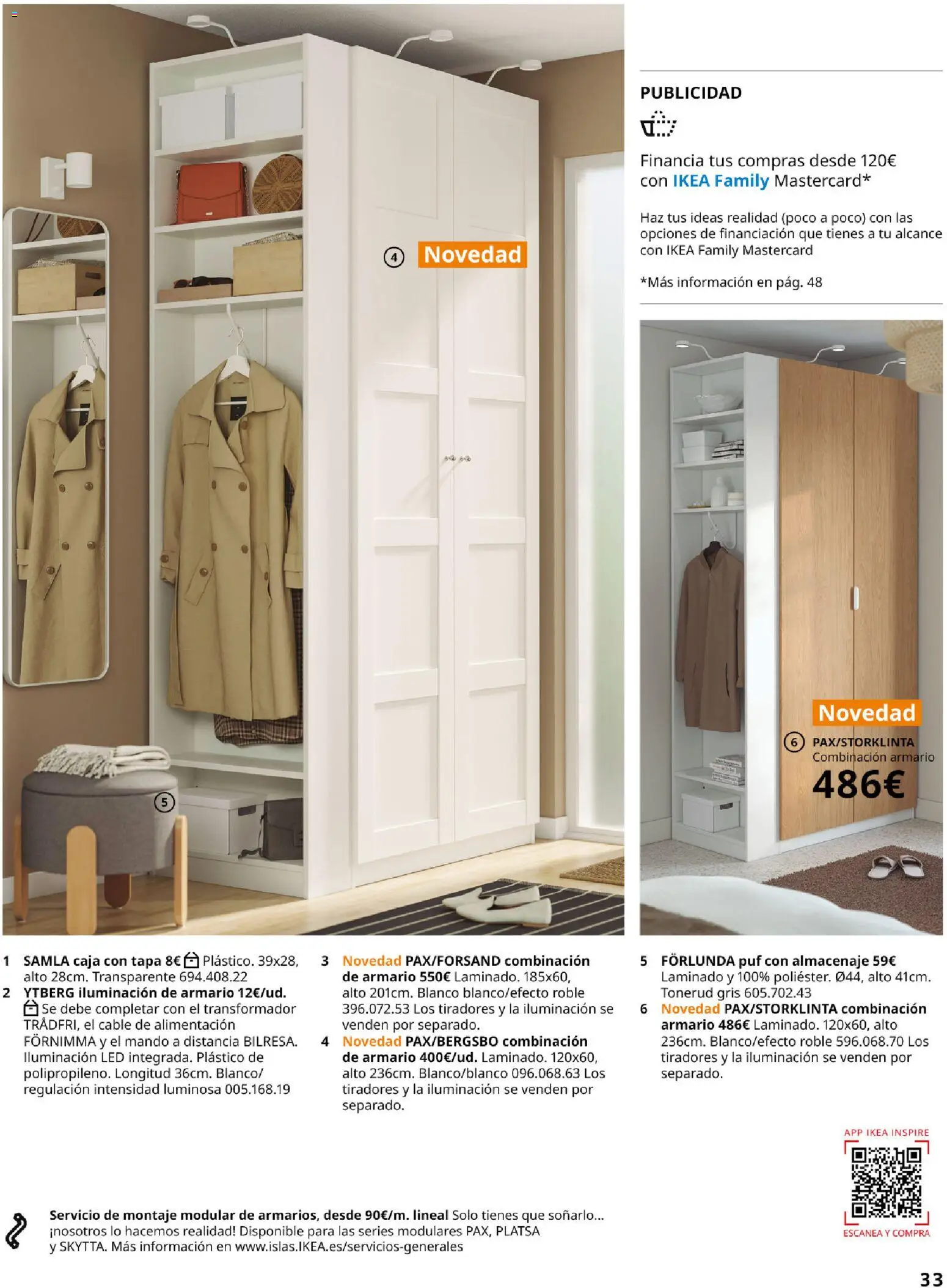 Catálogo IKEA Dormitorios │ válido desde el 01.02.2026 | Página: 33 | Productos: Cable, Galette de chaise, Almacenaje, Caja