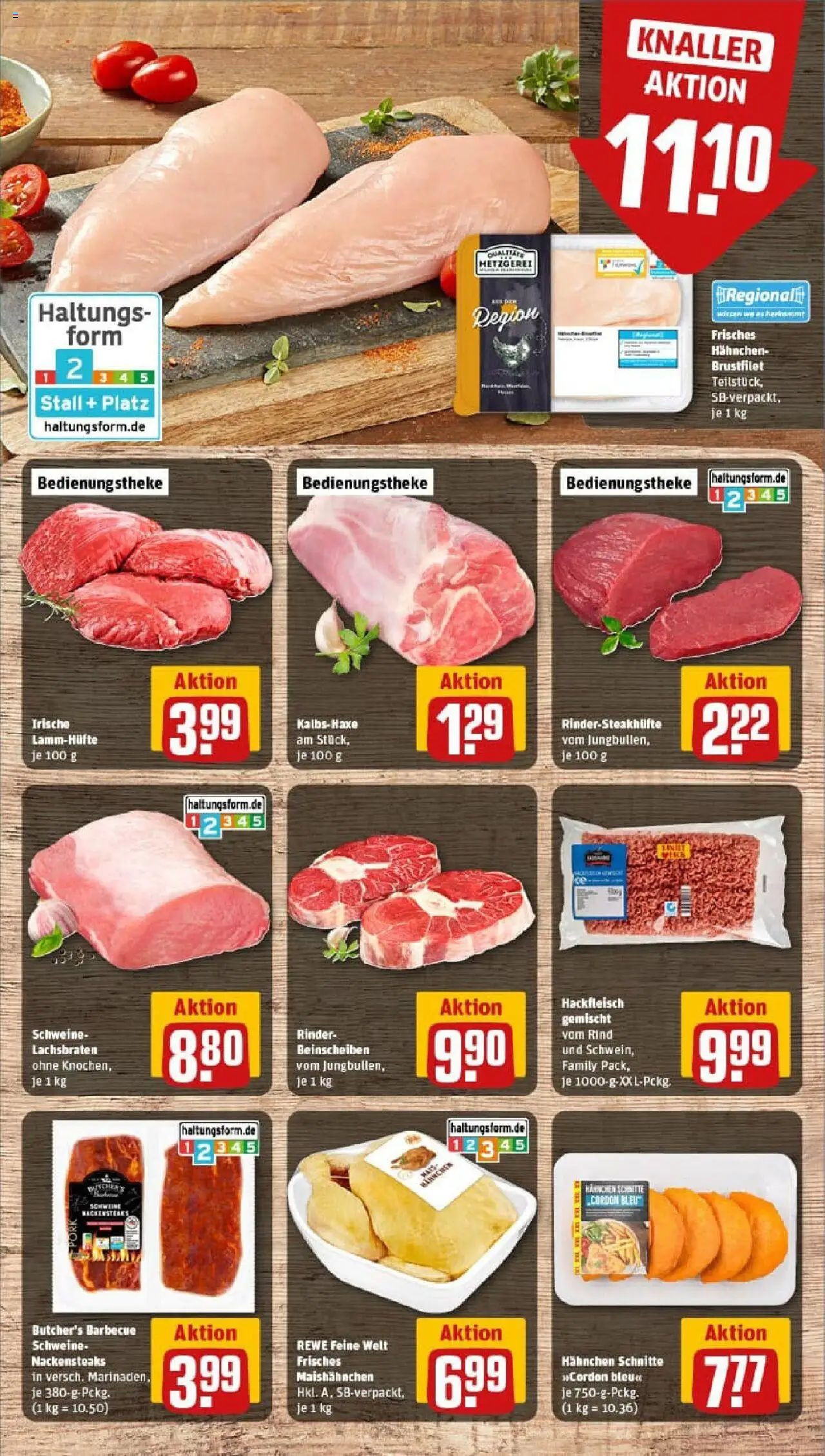 Rewe prospekt Hilders	 - gültig ab dem 17.08.2025 | Seite: 8 | Produkte: Nackensteaks, Hahnchen, Steak, Hackfleisch