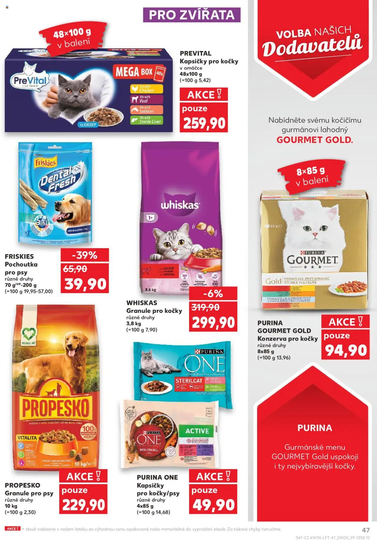 Kaufland leták - Brno od 27.08.2025 | Strana: 47 | Produkty: Gourmet, Gourmet Gold, Pochoutka pro psy, Konzerva pro kočky
