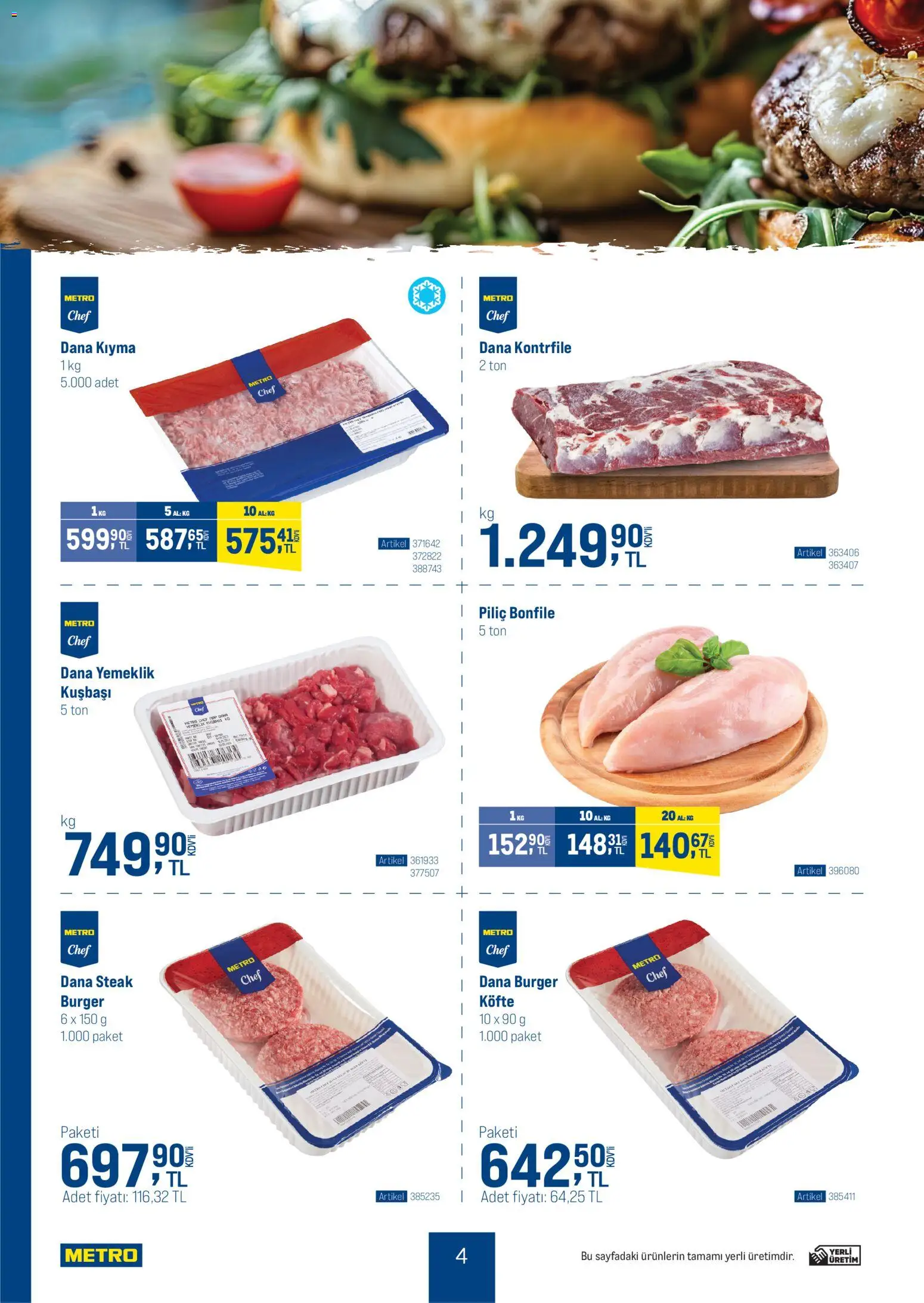 Metro - Dünya Mutfakları - 17.12.2025 tarihinden itibaren geçerlidir | Sayfa: 4 | Ürünler: Kıyma, Piliç, Piliç bonfile