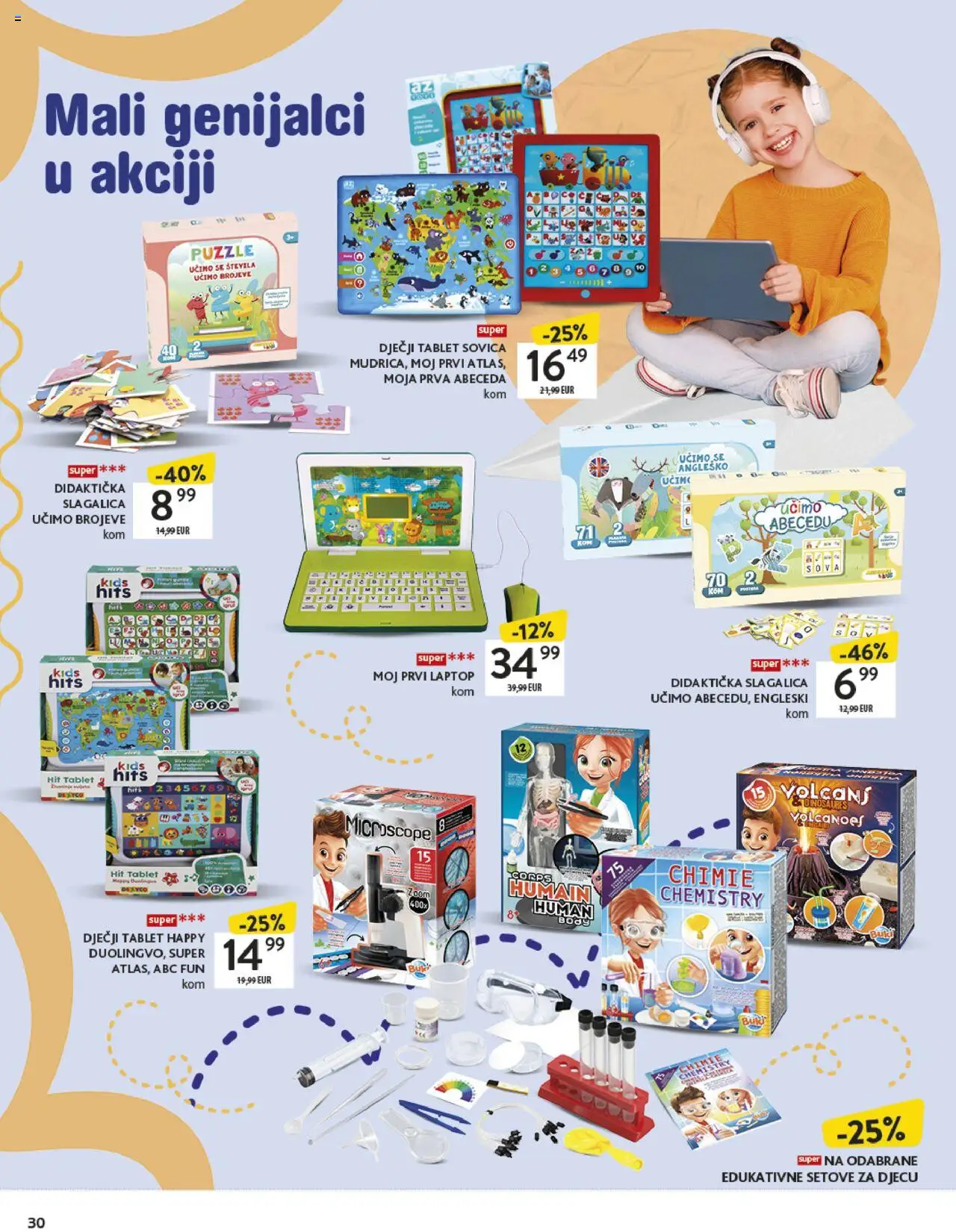 Konzum HR akciós ujság - amely érvényes a következő dátumtól: 18.08.2025 | Oldal: 30 | Termékek: Laptop, Tablet, Puzzle, Body