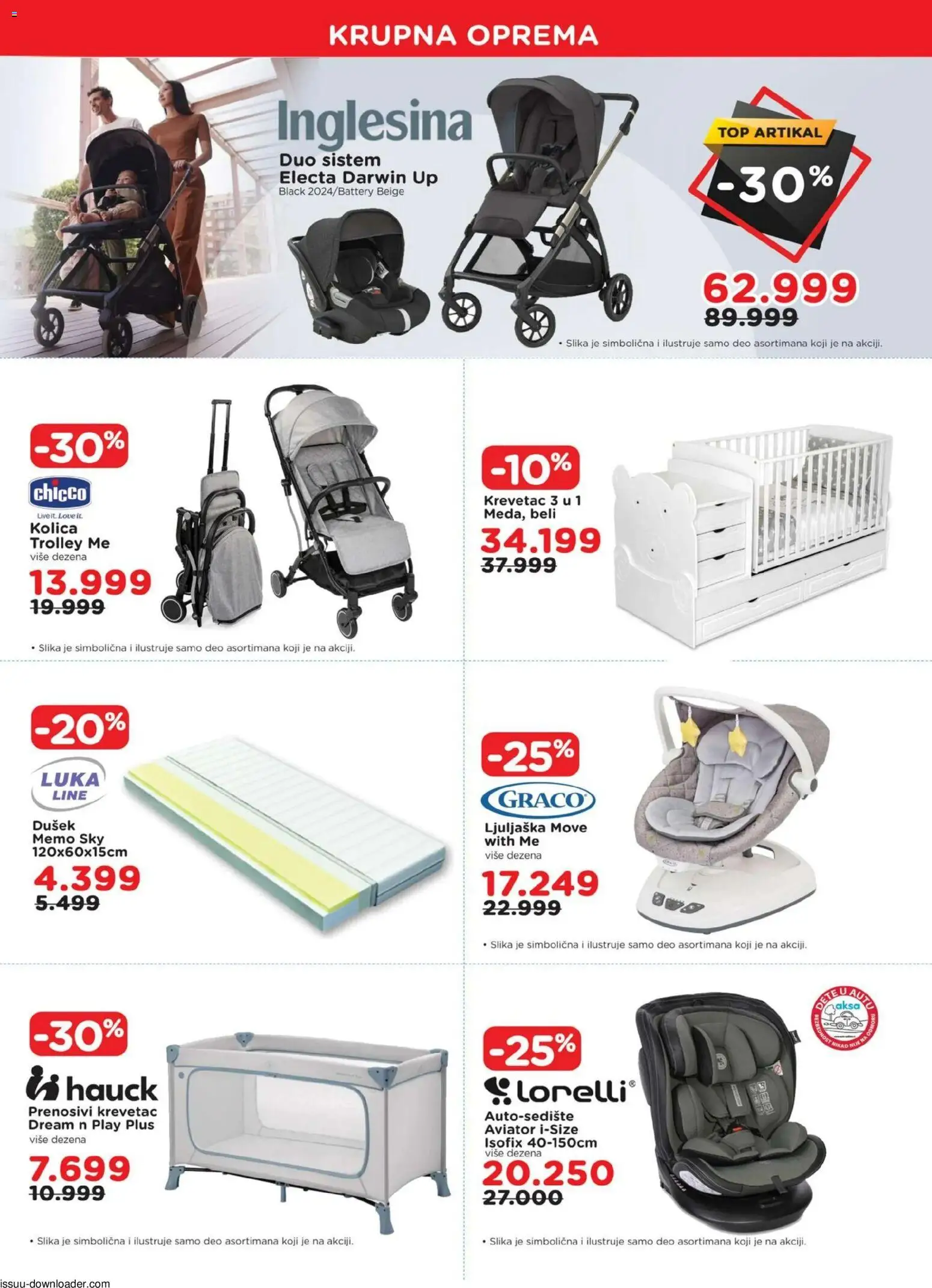 Aksa katalog - važi od 31.10.2025 | Strana: 4 | Proizvode: Dušek, Kolica, Ljuljaška