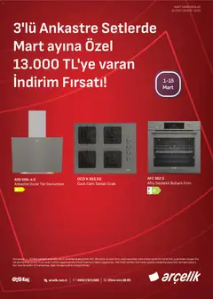 01.03.2026 tarihinden itibaren geçerli olan Arçelik kataloğu önizlemesi