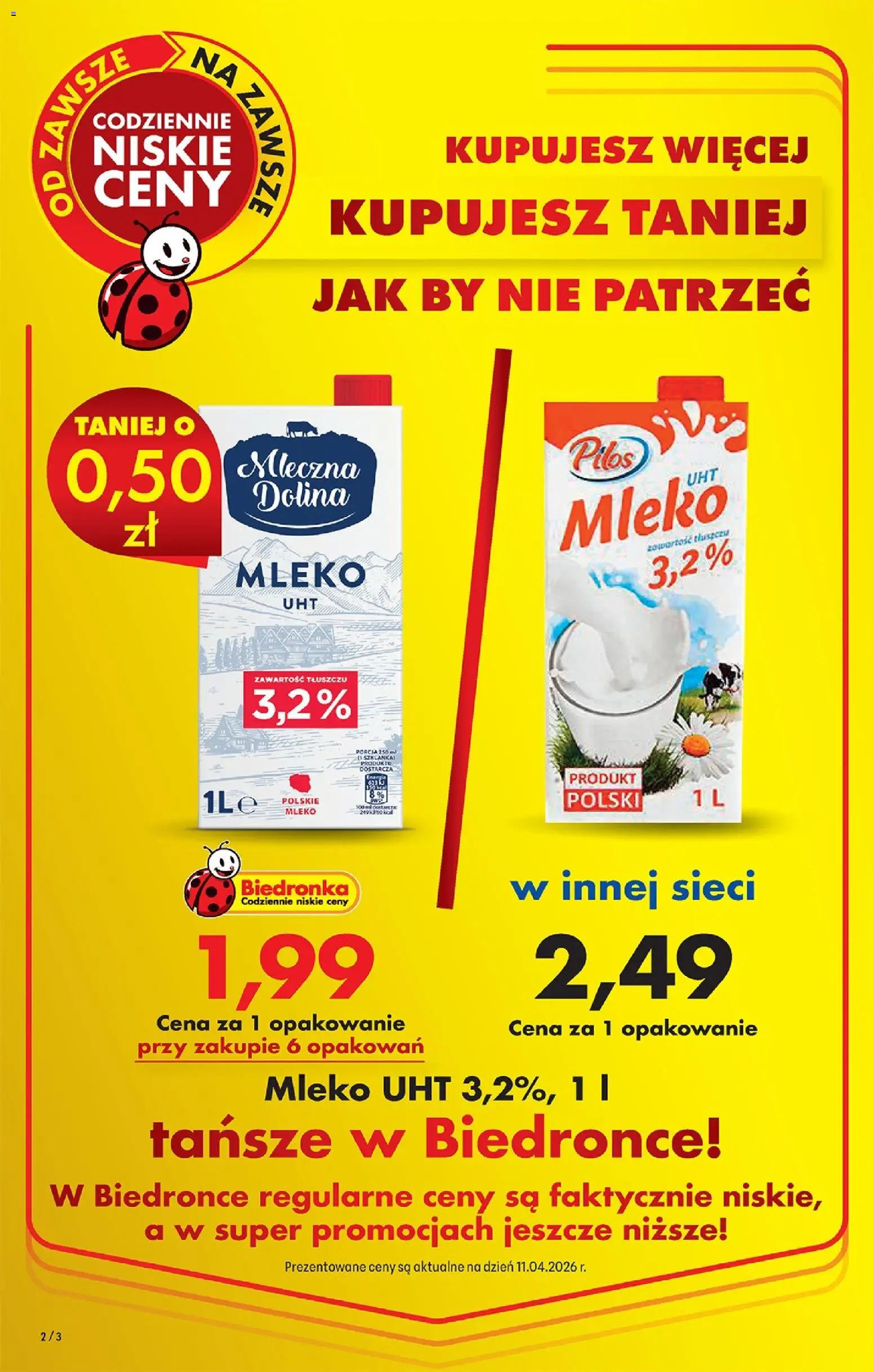 Biedronka gazetka od czwartku od 16.04.2026 | Strona: 4 | Produkty: Szklanka, Mleko