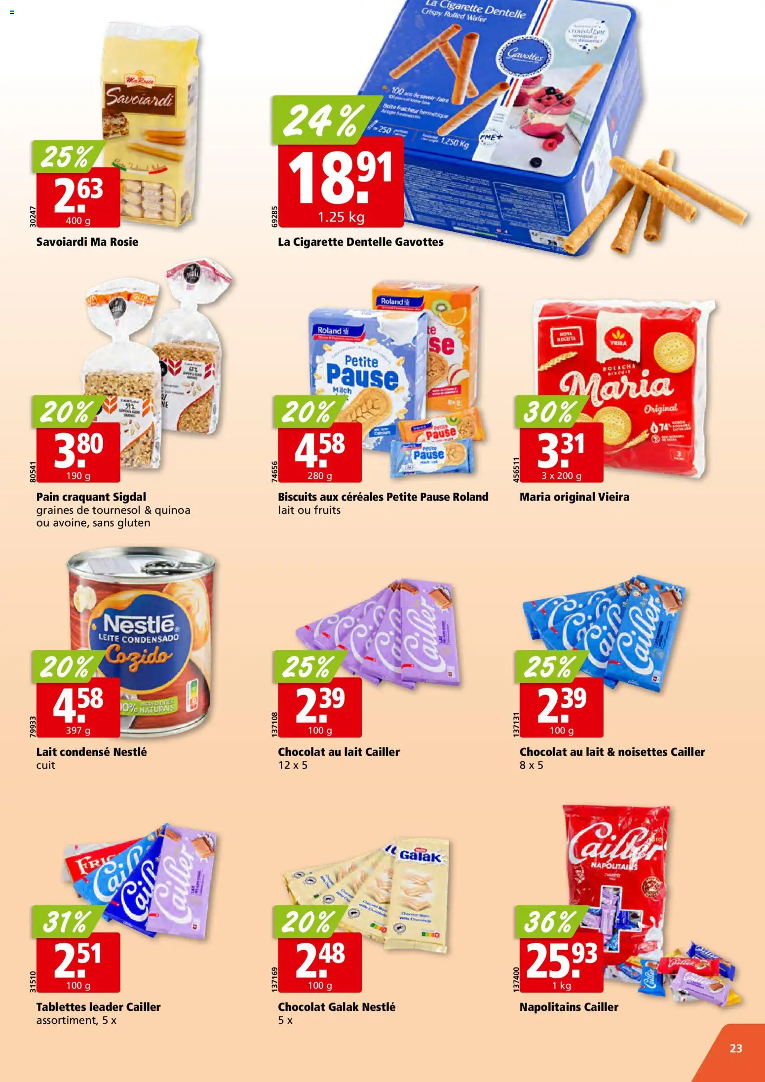 Aligro Aktionen Chavannes, Matran, Genève, Sion – gültig ab 27.12.2025 | Seite: 23 | Produkte: Milch