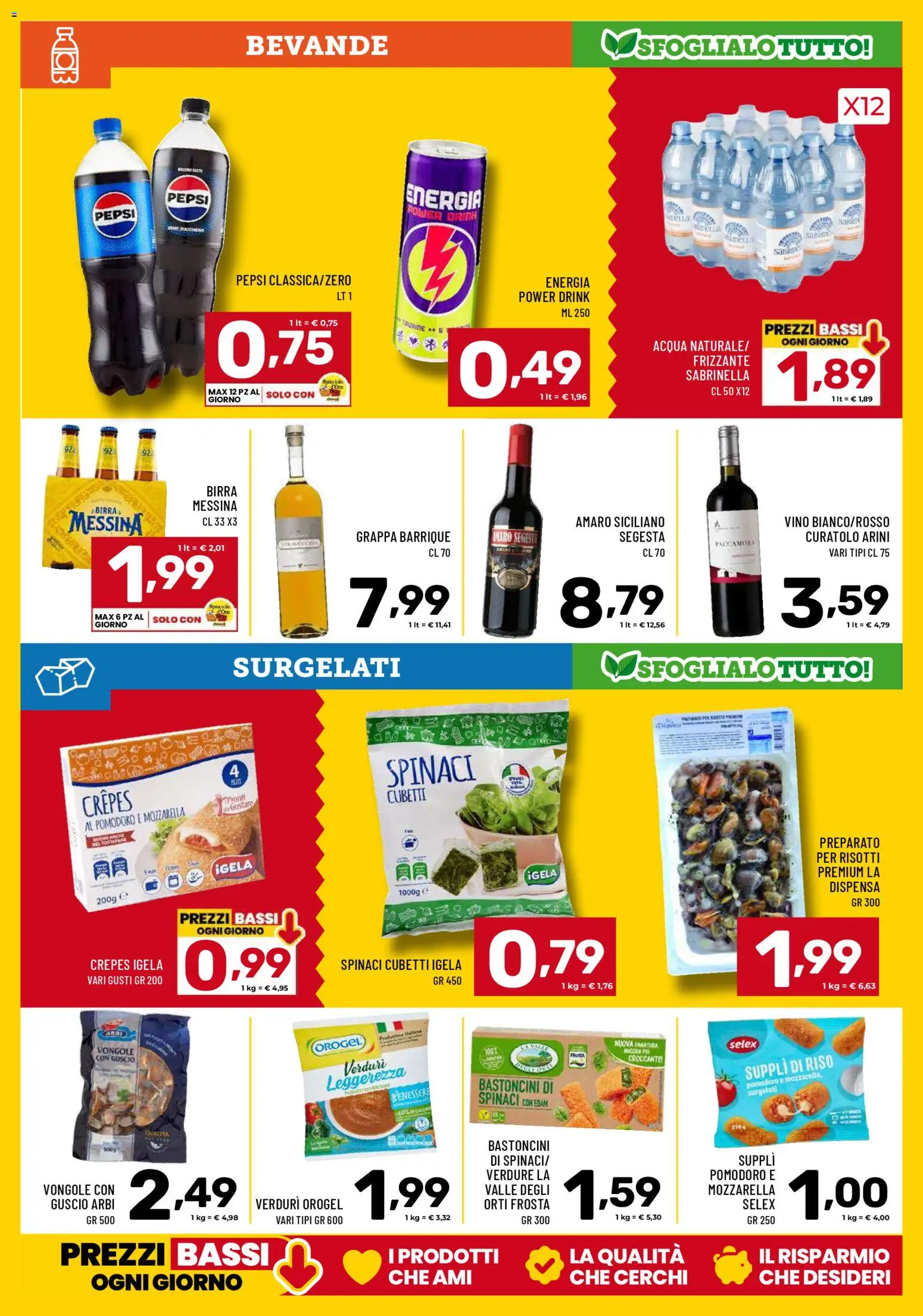 Volantino Il Centesimo del 13.02.2026 | Pagina: 11 | Prodotti: Acqua, Vino, Pepsi, Amaro