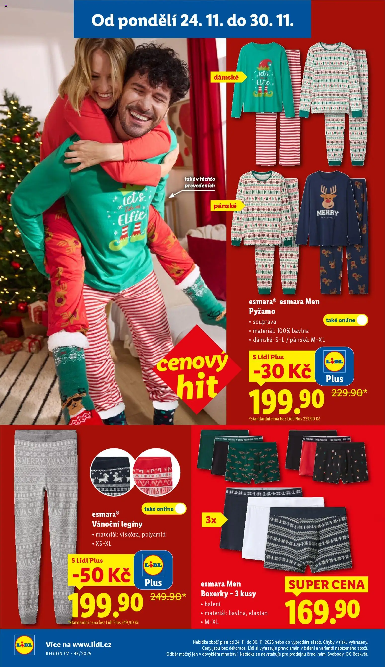 Lidl Black Friday od 24.11.2025 | Strana: 8 | Produkty: Pyžamo, Legíny, Boxerky