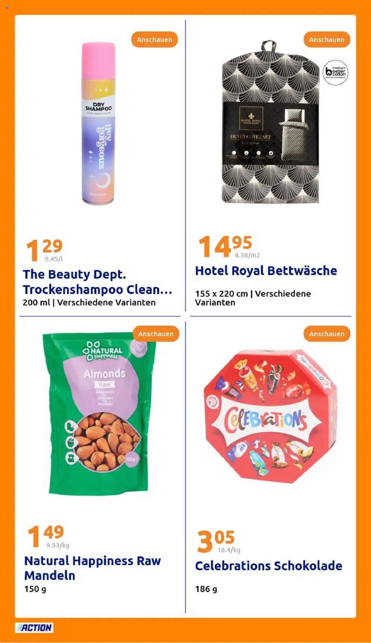 Action Prospekt - gültig ab dem 06.08.2025 | Seite: 26 | Produkte: Schokolade, Mandeln, Shampoo, Celebrations