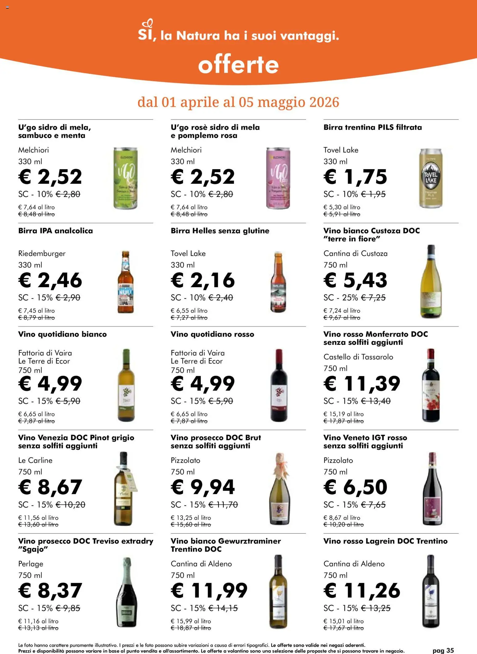 Volantino Natura Sì del 01.04.2026 | Pagina: 35