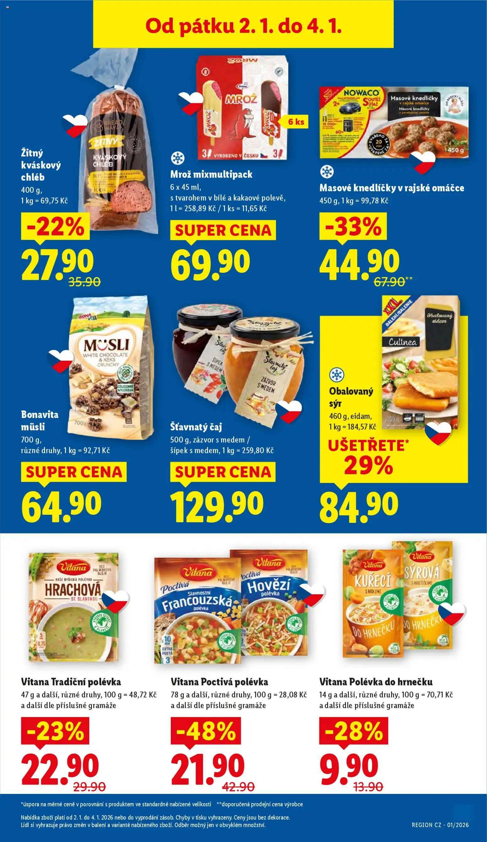 Lidl leták od 02.01.2026 | Strana: 15 | Produkty: Hovězí, Sýr, Kváskový chléb, Zázvor