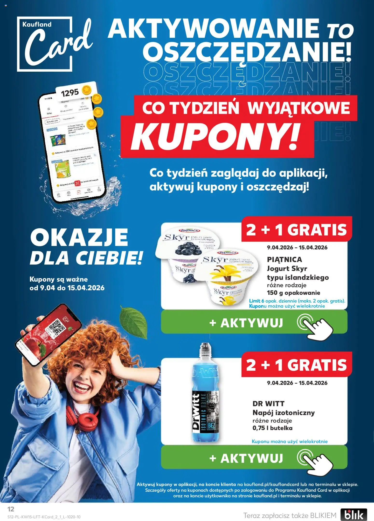 Kaufland Polsko leták od 09.04.2026 | Strana: 12 | Produkty: Jogurt, Drwitt, Skyr jogurt, Skyr