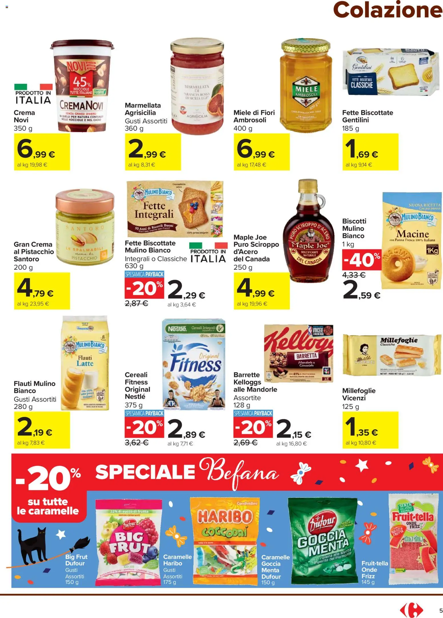 Volantino Carrefour del 27.12.2025 | Pagina: 5 | Prodotti: Latte, Cacao, Menta, Marmellata