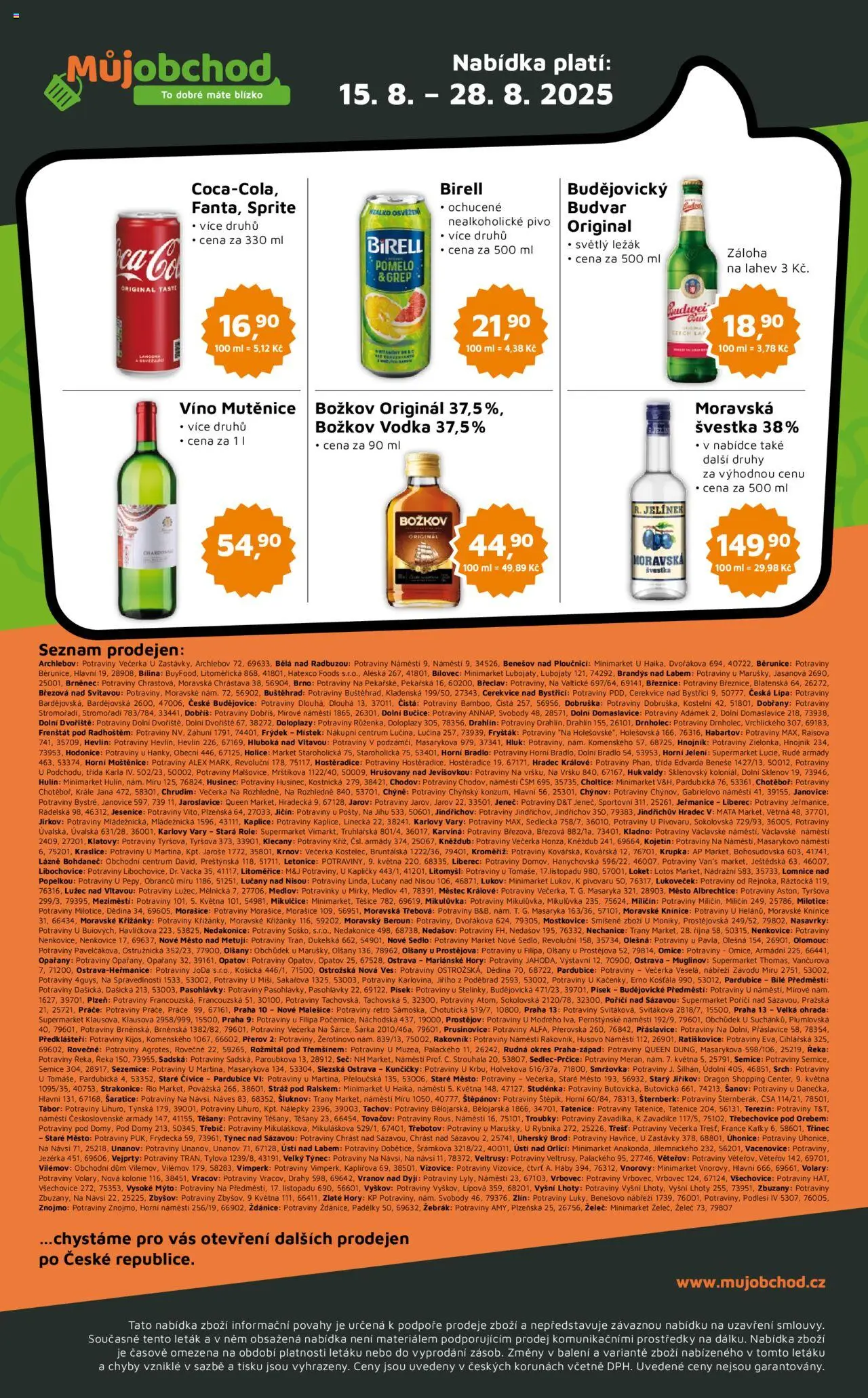 Můj obchod leták - Brand od 15.08.2025 | Strana: 4 | Produkty: Víno, Pivo, Vodka, Potraviny