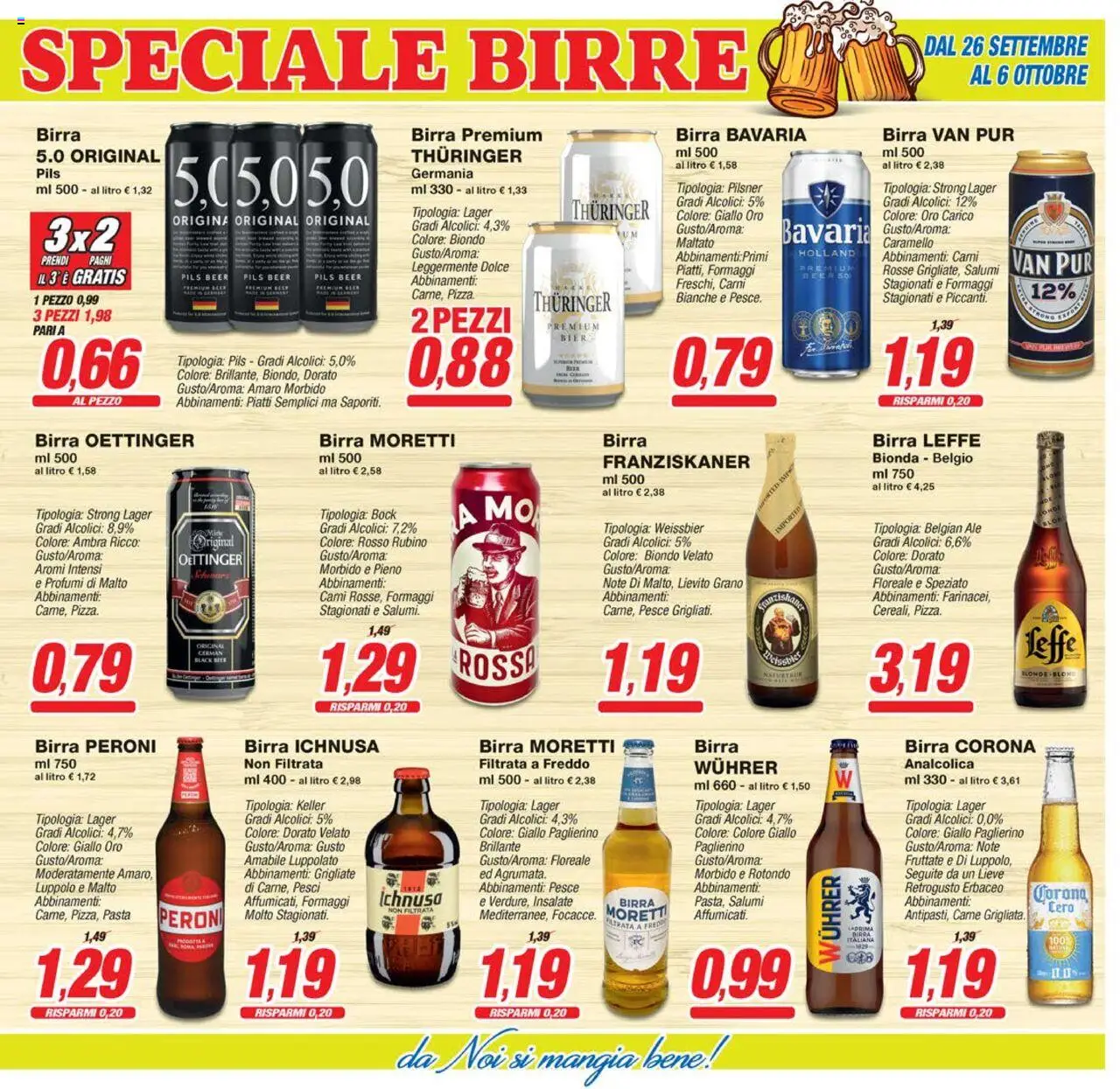 Volantino Prix del 26.09.2025 | Pagina: 13 | Prodotti: Pesce, Pasta, Birra Moretti, Amaro