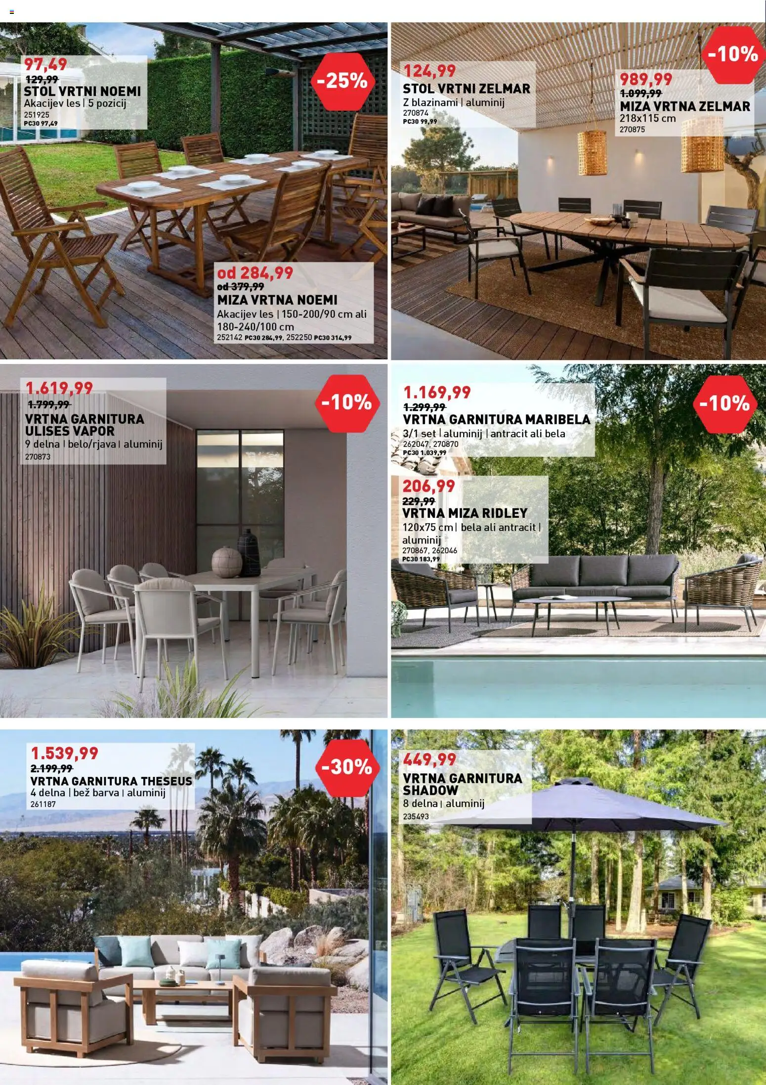 Novi Inpos katalog ponudbe – veljaven od 09.04.2026 | Stran: 6 | Izdelki: Vrtna garnitura, Miza, Stol, Barva