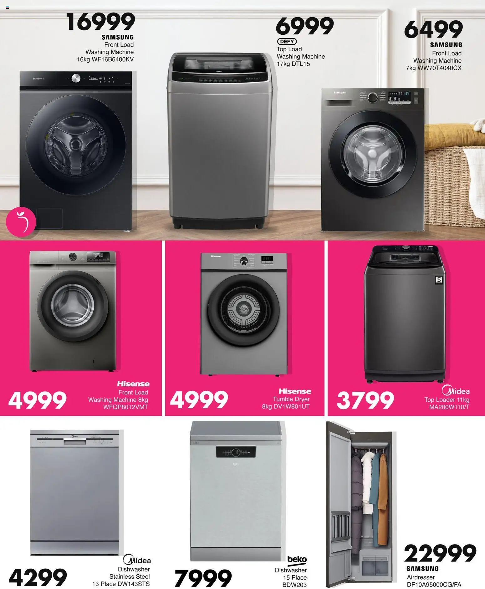 New Save catalogue – valid from 23.04.2026 | Page: 8 | Products: Washing machine, Dryer, Dishwasher, Tumble dryer