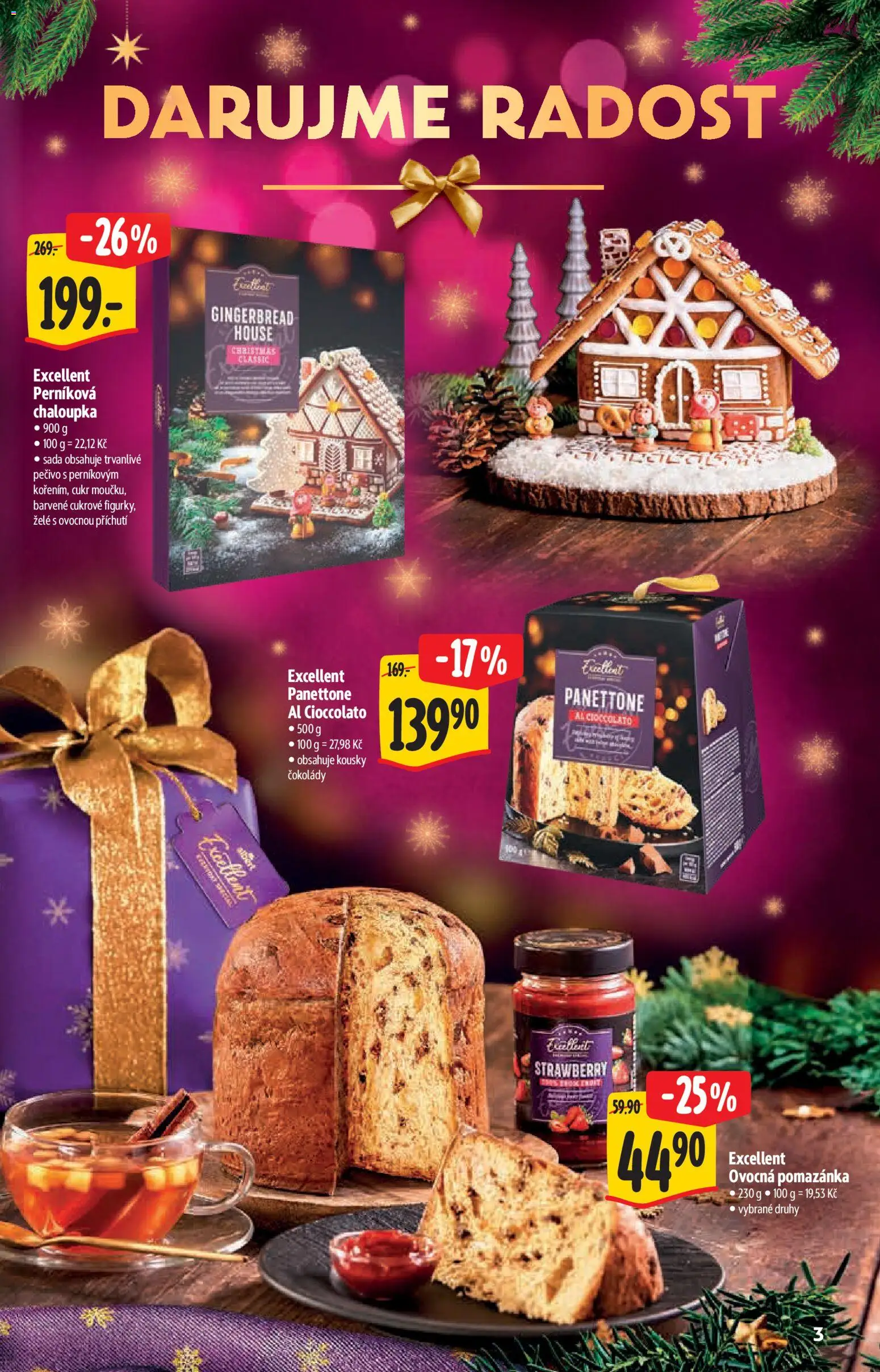 Albert katalog - Supermarket od 29.10.2025 | Strana: 3 | Produkty: Panettone, Pečivo, Pomazánka, Cukr