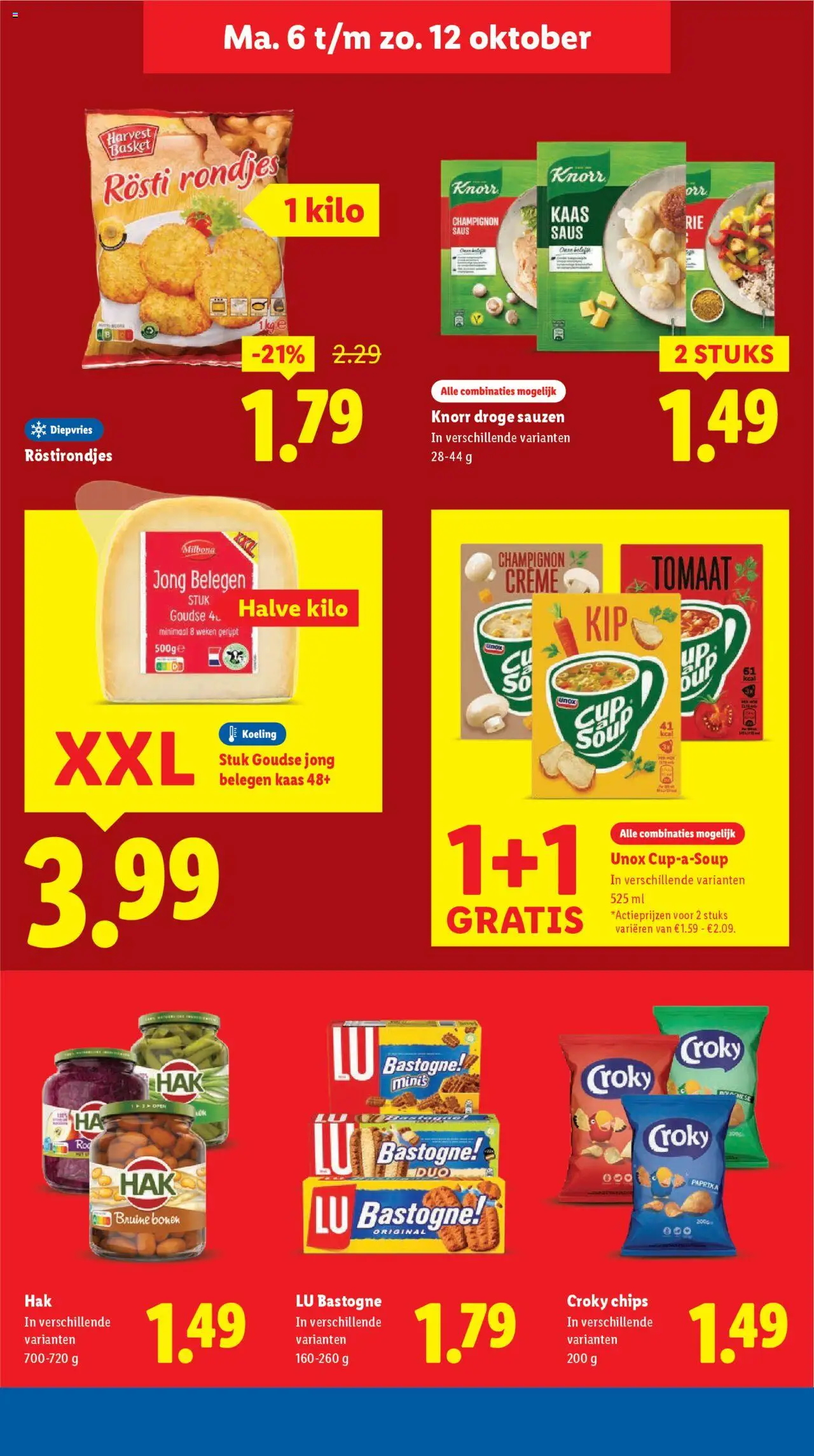 {H1} | Pagina: 17 | Producten: Champignon, Kaas, Chips, Kész piskótalap