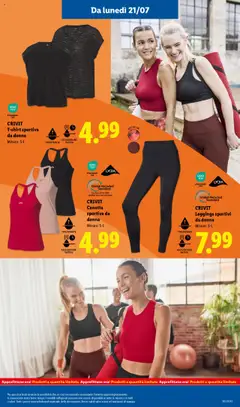 Volantino Lidl del 21.07.2025 | Pagina: 37 | Prodotti: Canotta, Leggings, T-shirt