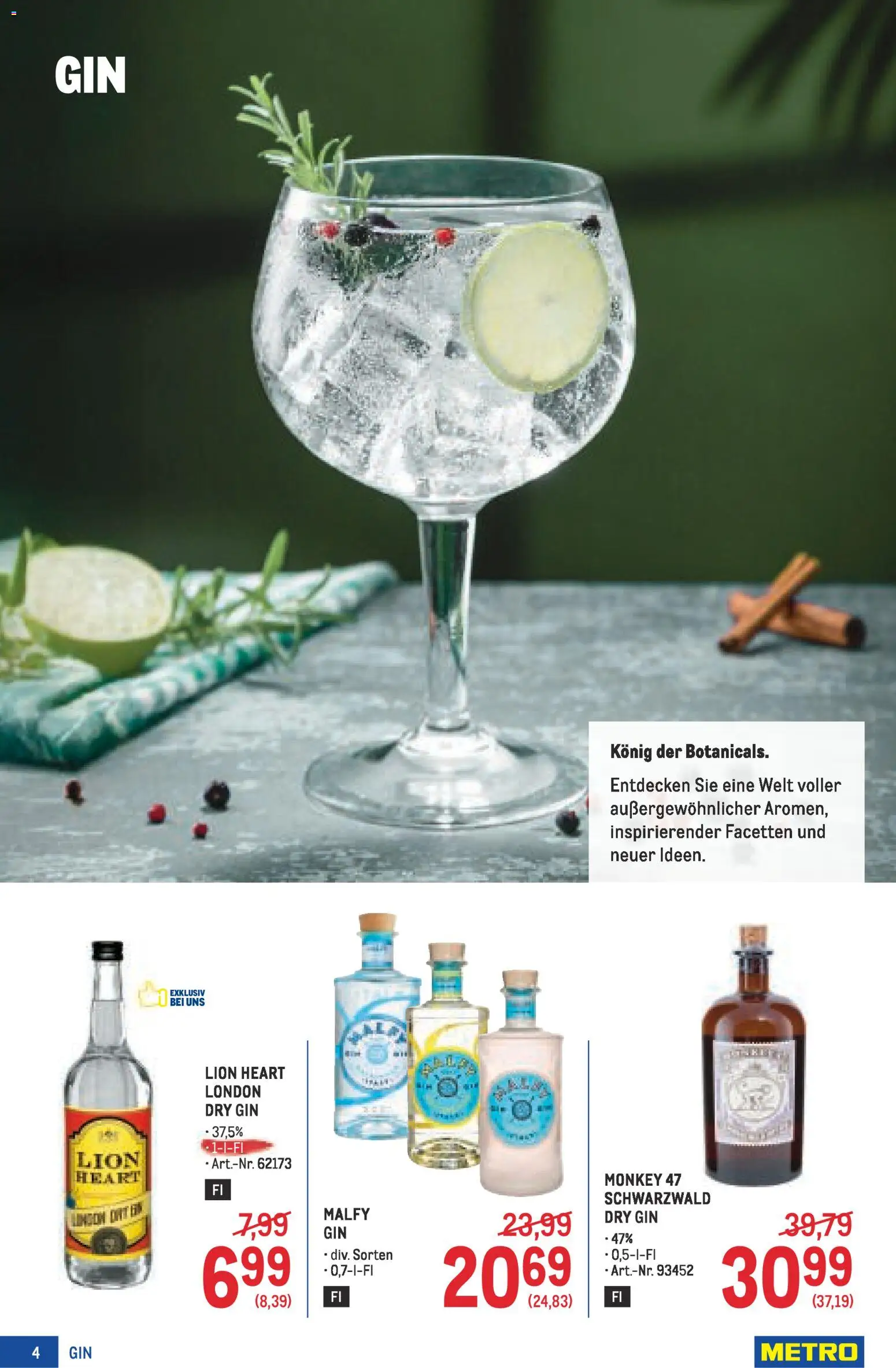 Metro  Wein und Spirituosen Spezial gültig ab 22.01.2026 | Seite: 4 | Produkte: Gin