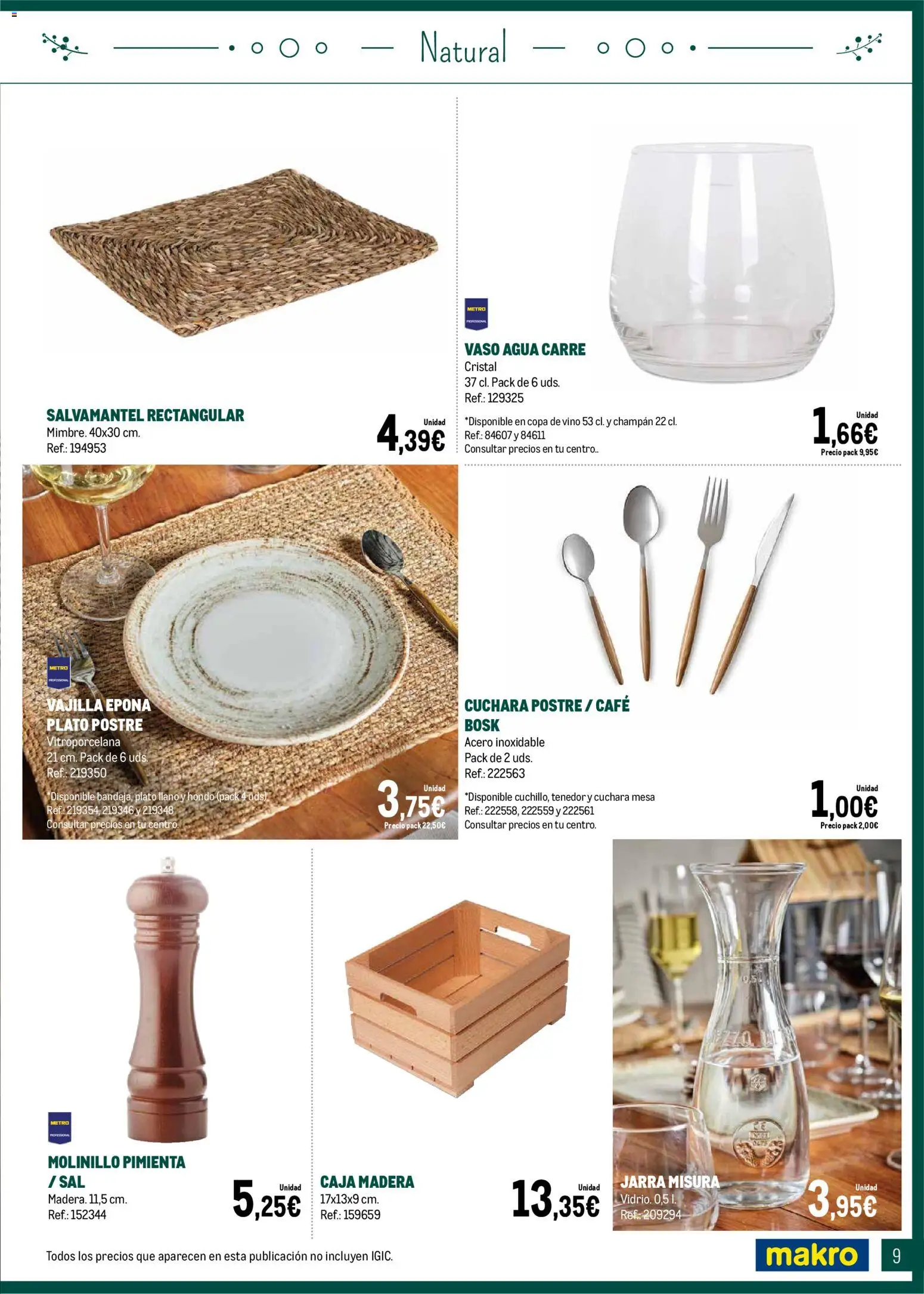 Makro - Decoracion Navidad Canarias │ válido desde el 03.11.2025 | Página: 9 | Productos: Café, Βρεφικό κρεβάτι, Mesa, Caja
