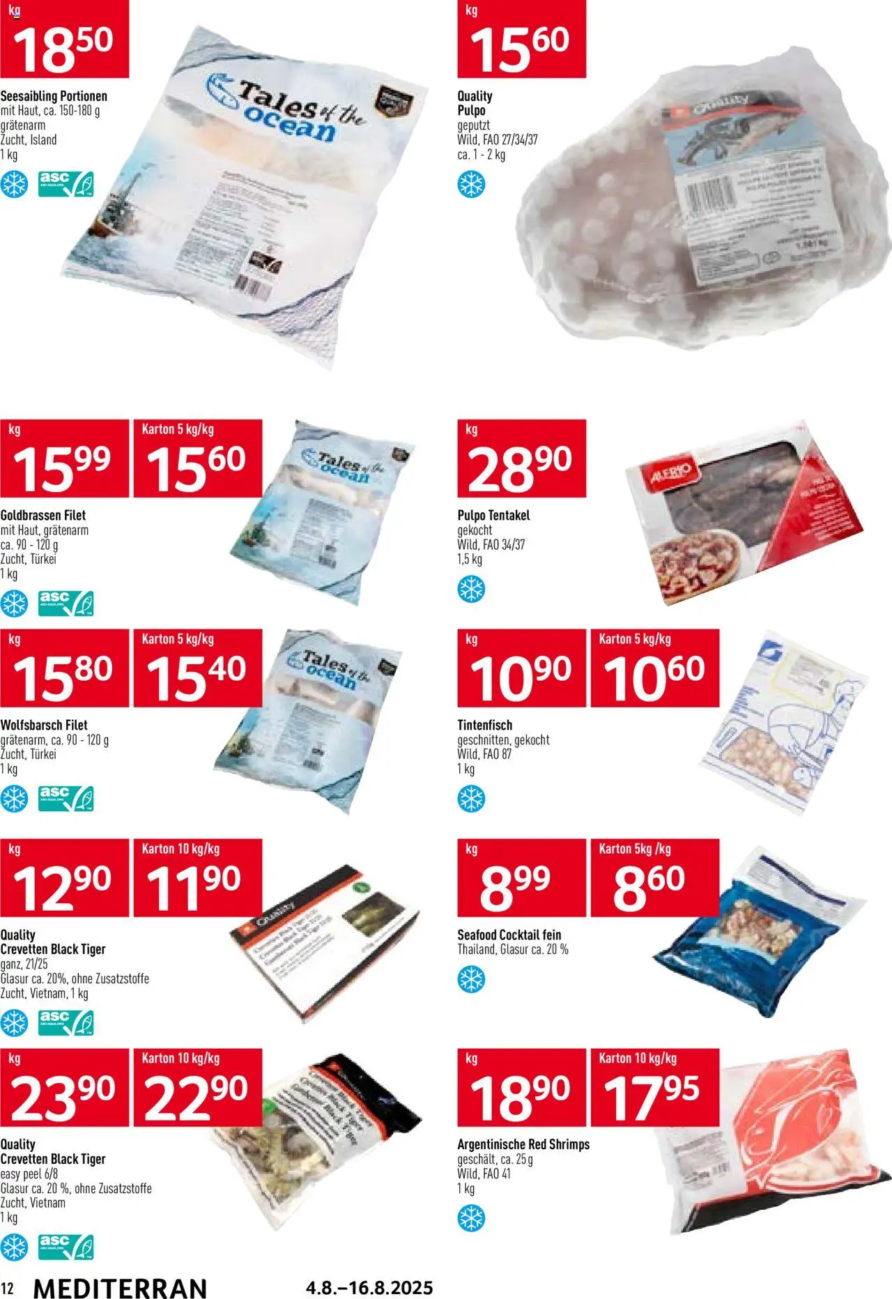 Prodega Aktionen Mediterran ab 04.08.2025 | Seite: 12 | Produkte: Tintenfisch