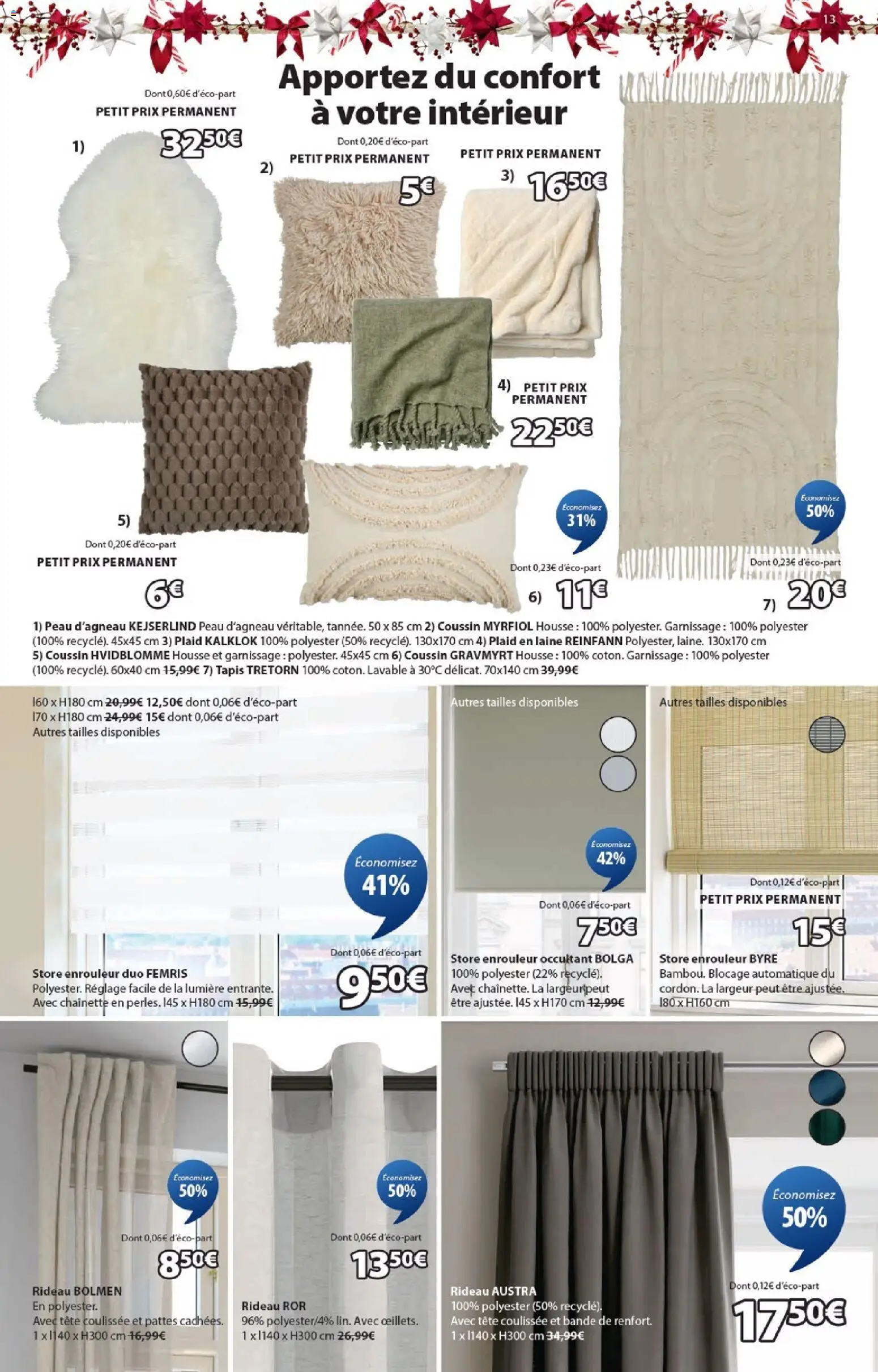 {H1} | Page: 13 | Produits: Store, Tapis, Store enrouleur, Rideau