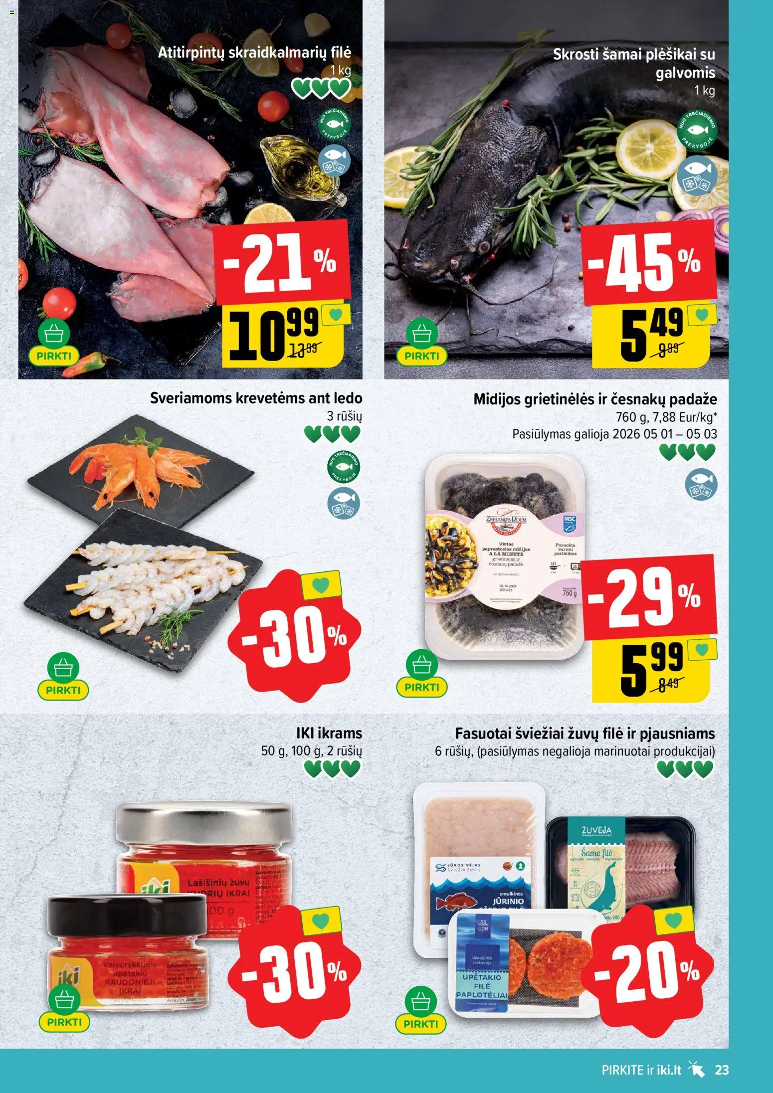 IKI akcijos nuo 27.04.2026 | Puslapis: 23 | Prekių: Ikrai