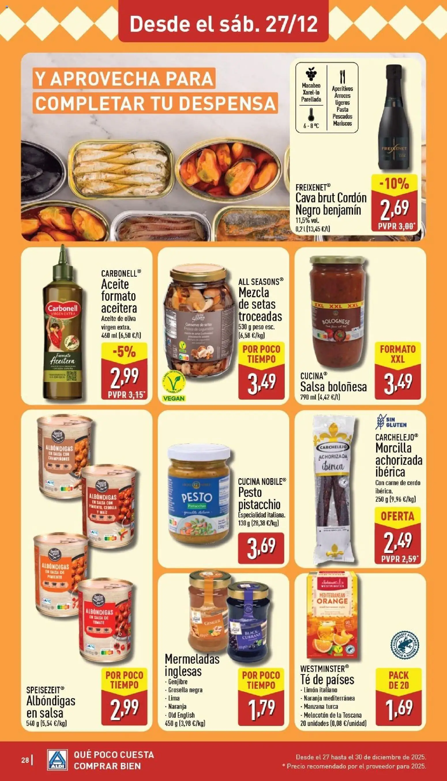 Aldi folleto Baleares │ válido desde el 22.12.2025 | Página: 28 | Productos: Lima, Κάδος απορρυμάτων, Aceite de oliva, Peso