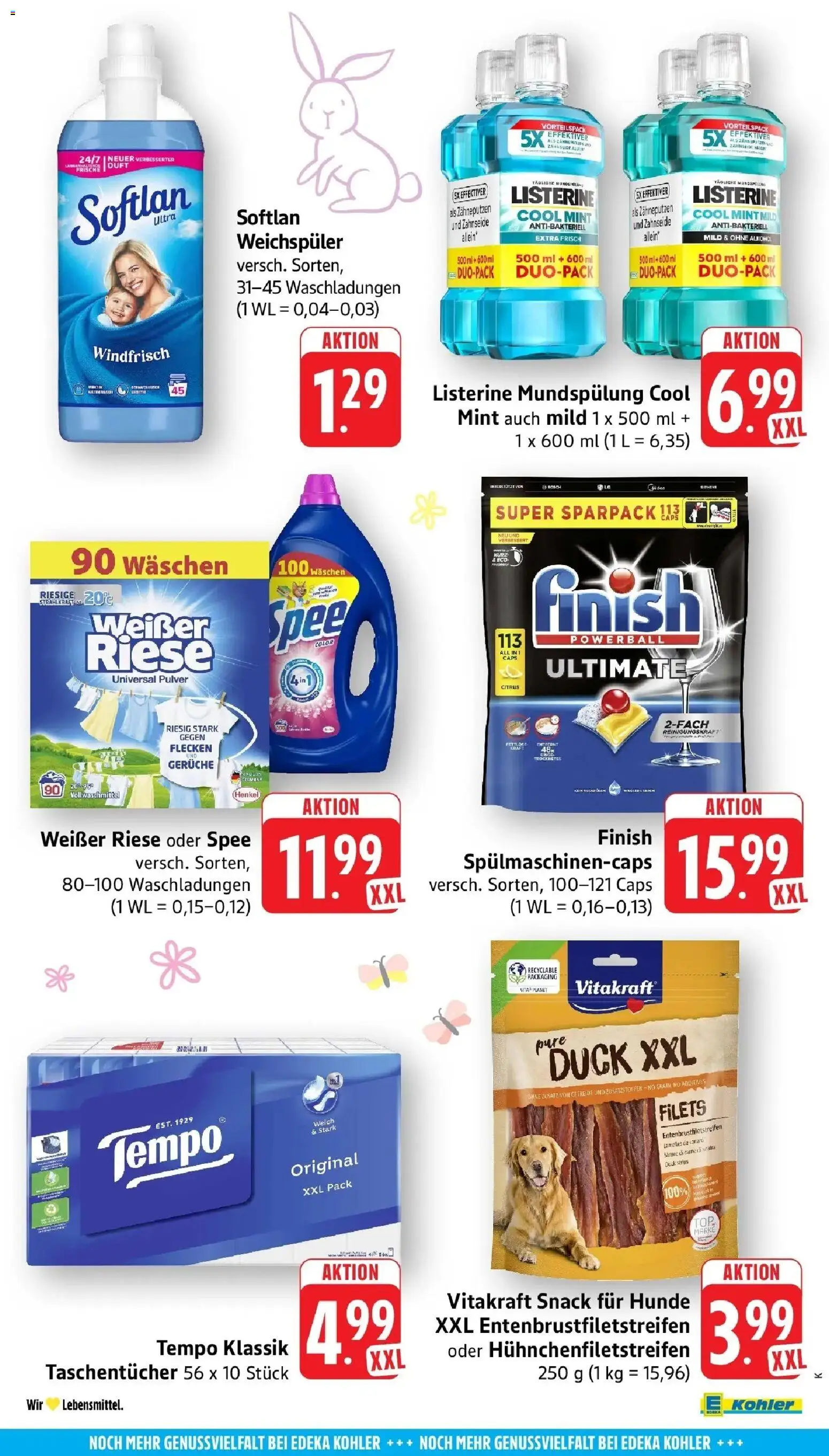 Edeka prospekt Ettenheim	 – gültig ab 29.03.2026 | Seite: 62 | Produkte: Spee, Weichspüler, Tempo, Getreide