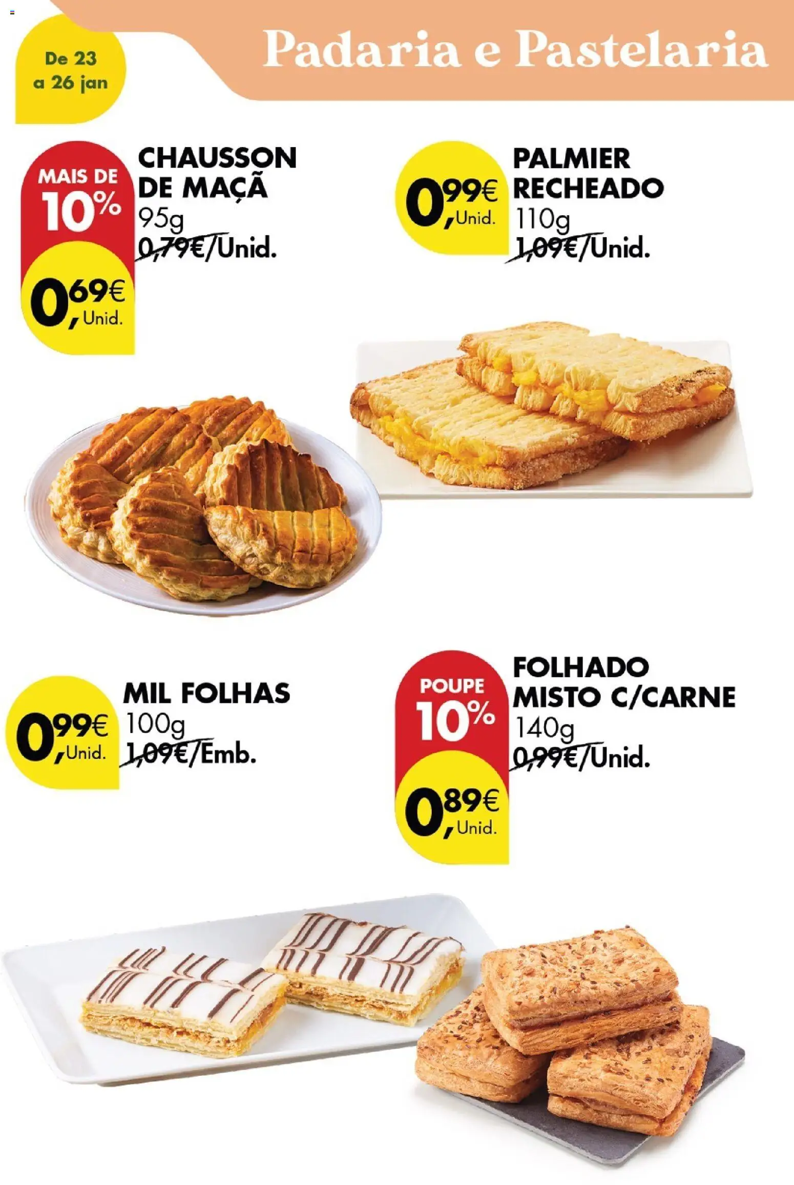 Pingo Doce Poupe este Fim de Semana │ válido de 23.01.2026 | Página: 11 | Produtos: Palmier recheado, Padaria, Maça