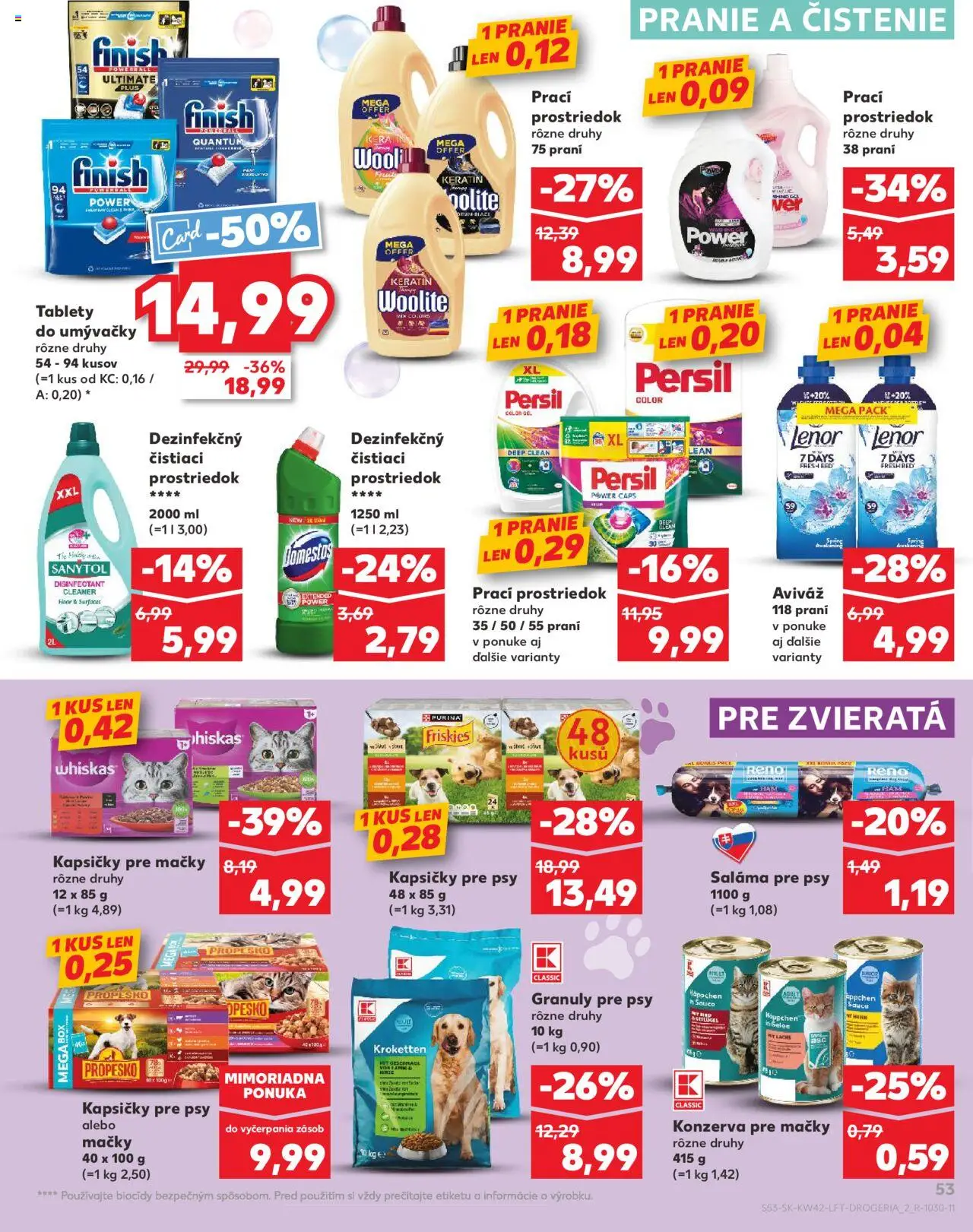 Nové Kaufland akcie – leták je platný od 16.10.2025 | Strana: 53 | Produkty: Friskies, Persil, Aviváž, Lenor