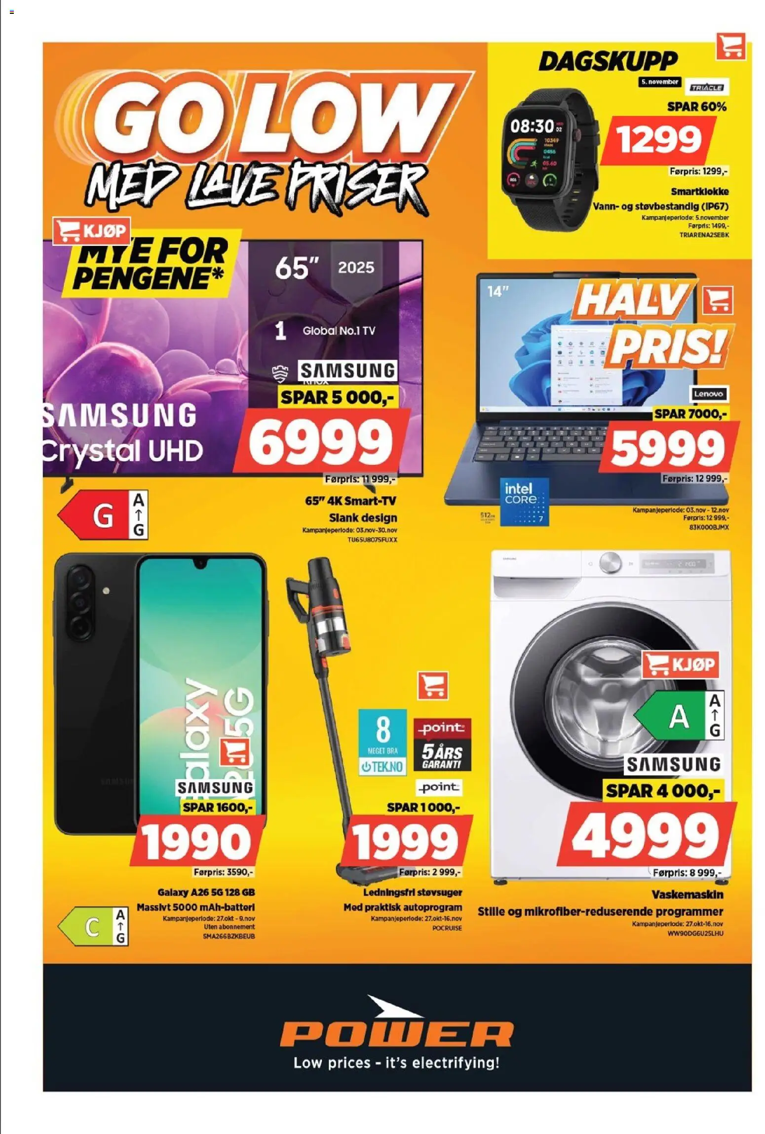 {H1} | Side: 1 | Produkter: Tv, Støvsuger, Smartklokke, Вермішель