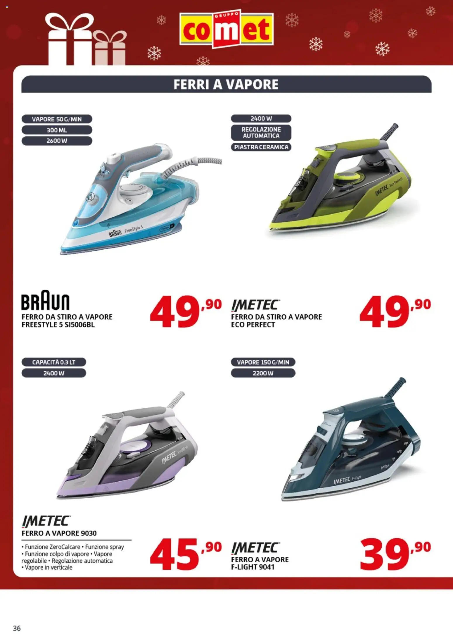 Volantino Comet del 01.12.2025 | Pagina: 36 | Prodotti: Ferro da stiro