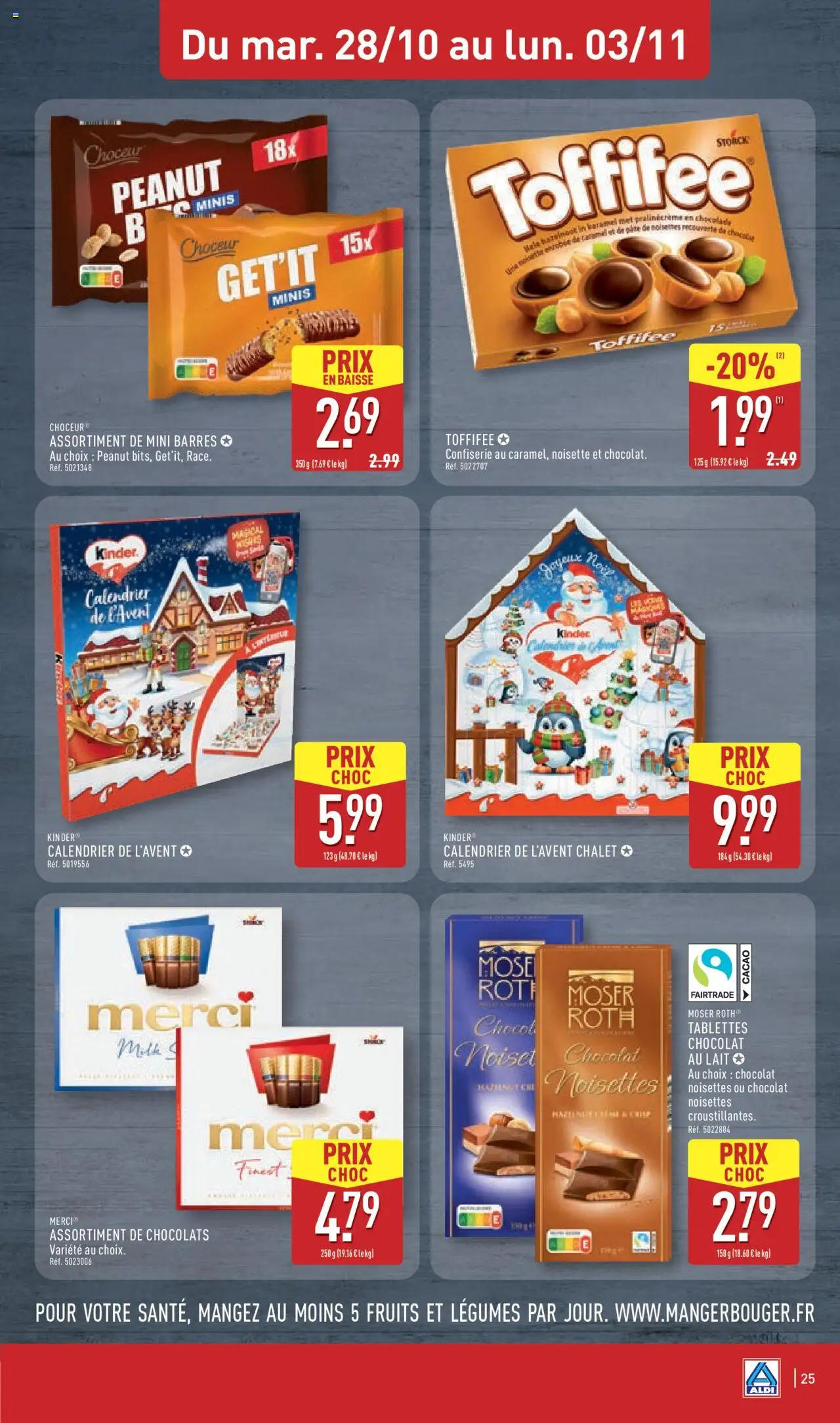{H1} | Page: 29 | Produits: Calendrier, Calendrier de l'avent, Lait, Chocolat