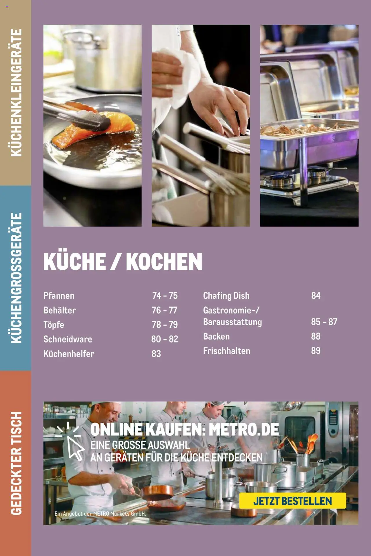 Metro Non Food Sortiment – gültig ab 01.10.2025 | Seite: 72 | Produkte: Tisch, Küche