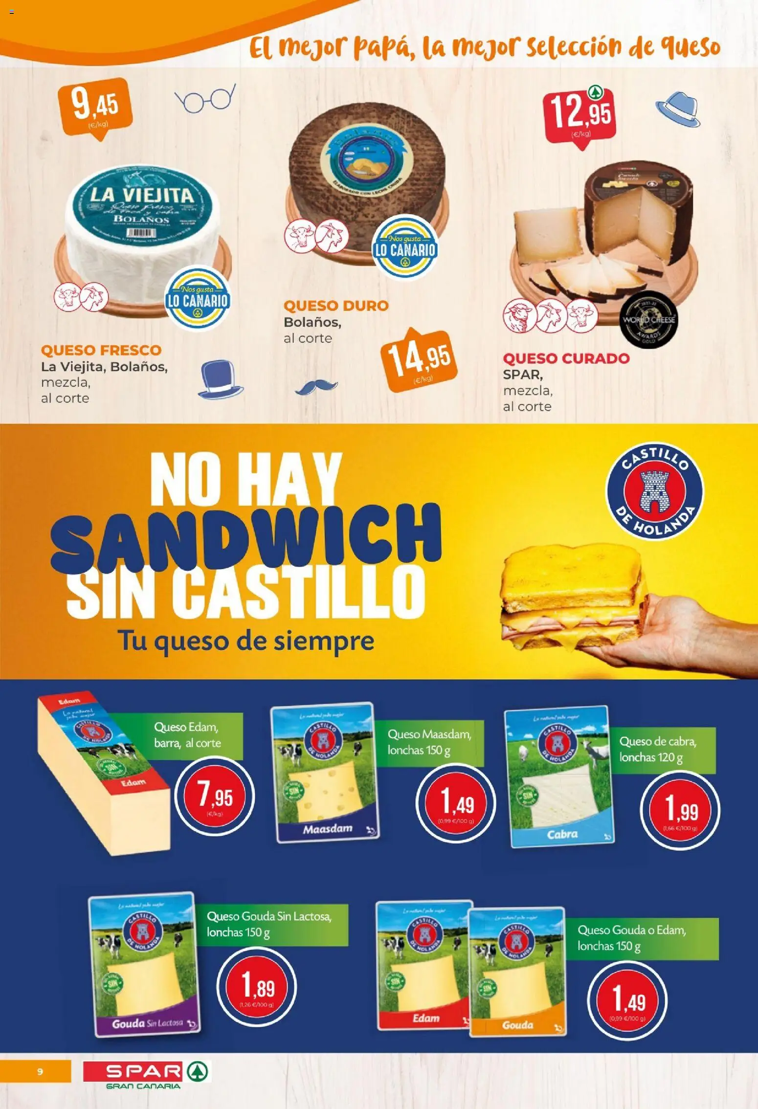 Spar folleto │ válido desde el 06.03.2026 | Página: 9 | Productos: Leche, Queso, Queso fresco, Queso Gouda