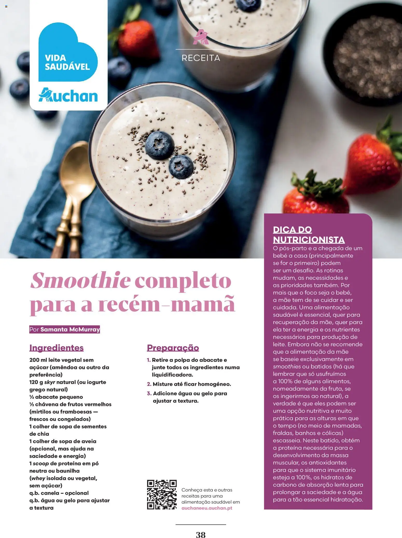 Auchan - Capilares Especial Bebé │ válido de 01.04.2026 | Página: 38 | Produtos: Aveia, Framboesas, Açúcar, Proteina