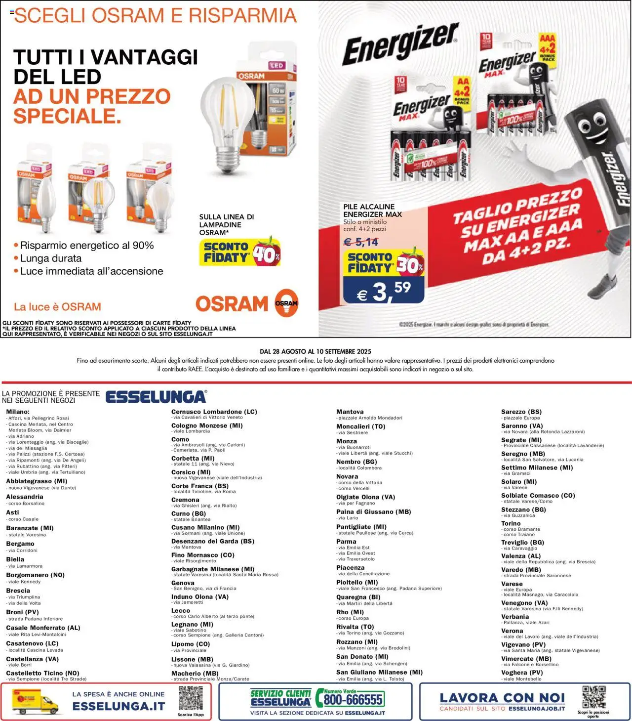 Volantino Esselunga S del 28.08.2025 | Pagina: 8 | Prodotti: Pile