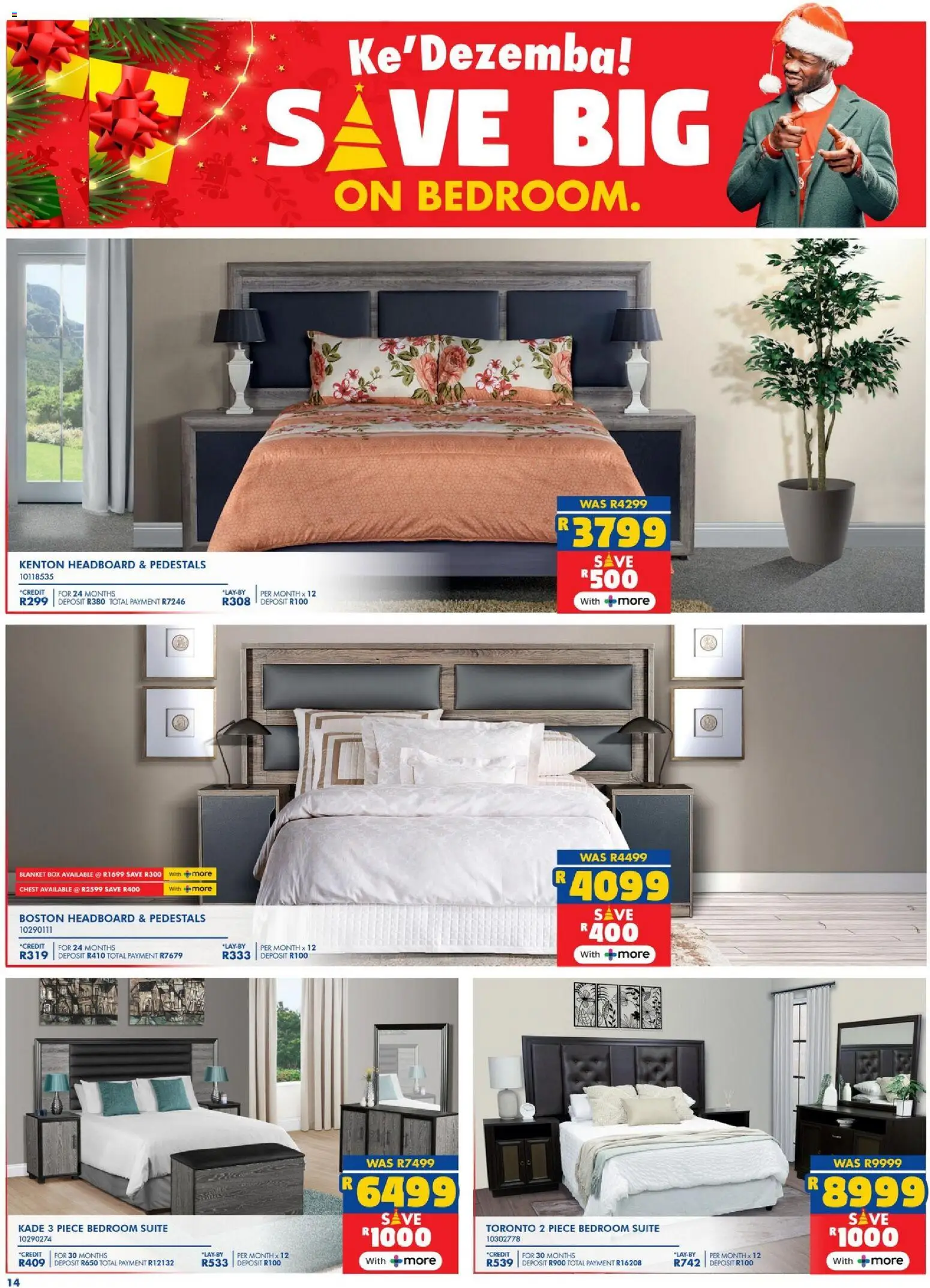 New Russells catalogue – valid from 02.12.2025 | Page: 14 | Products: Headboard, Blanket box, Blanket, Box