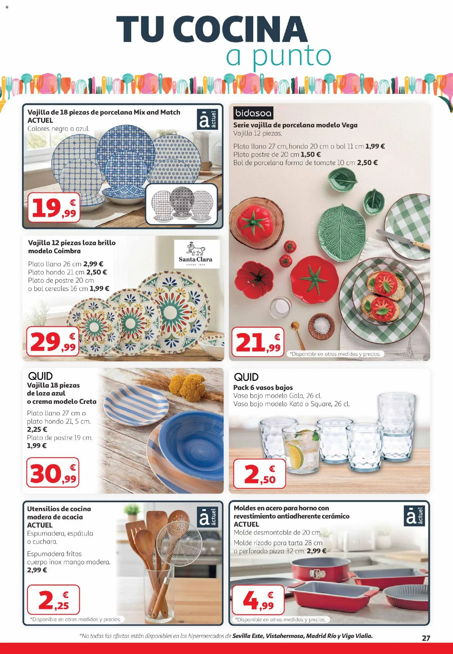 Alcampo -  Canarias │ válido desde el 26.02.2026 | Página: 27 | Productos: Pizza, Vasos, Crema, Horno