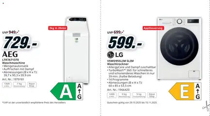 Media Markt Black Friday ab 29.10.2025 gültig | Seite: 18 | Produkte: Waschmaschine