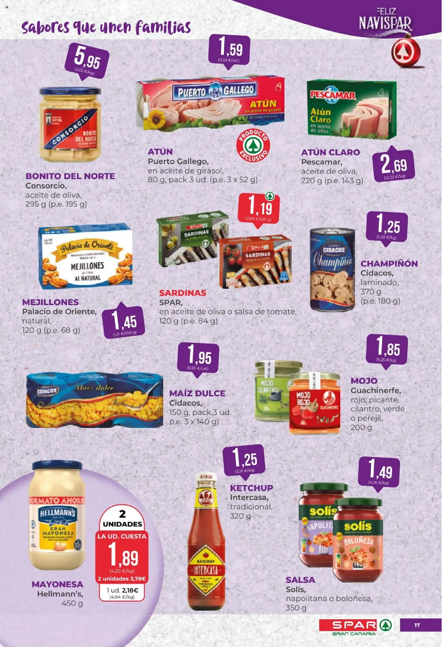 Spar - folleto │ válido desde el 12.12.2025 | Página: 17 | Productos: Aceite, Aceite de oliva, Οθόνη προβολής, Atún claro