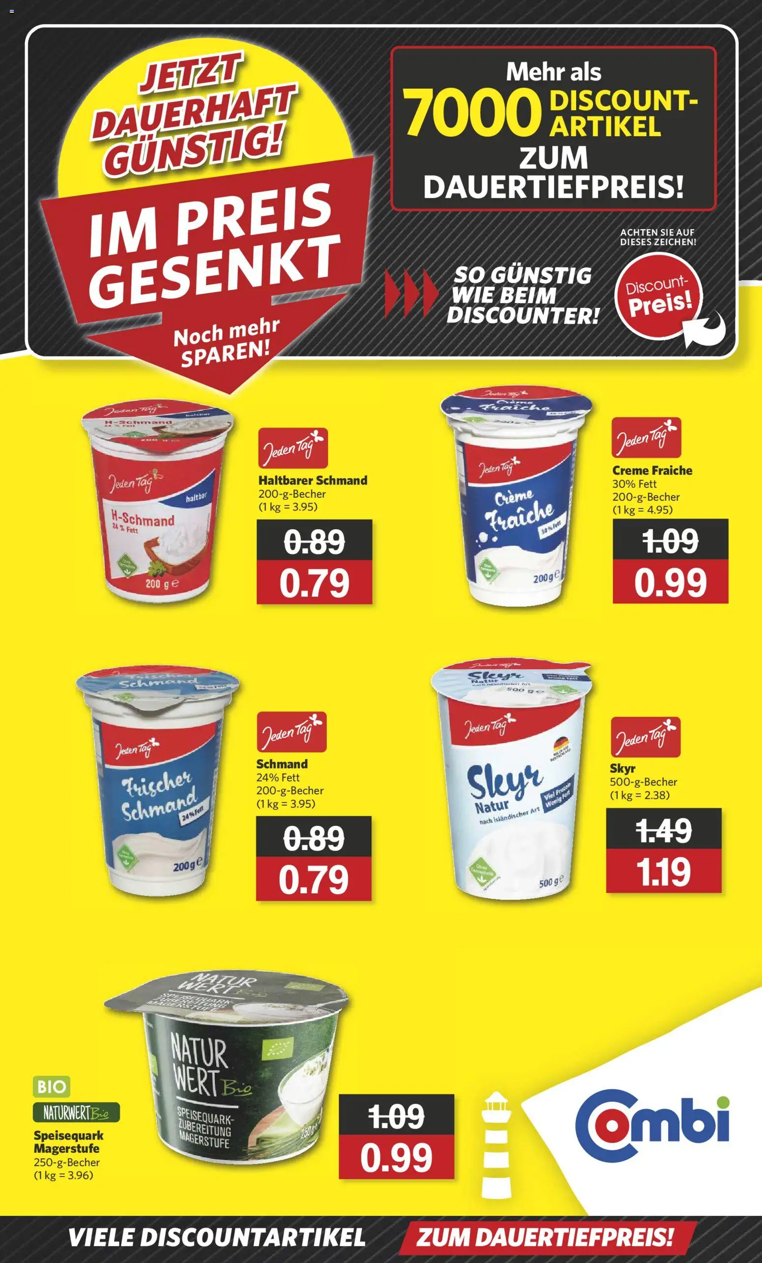 Combi Discount Preis – gültig ab 14.11.2025 | Seite: 2 | Produkte: Creme, Skyr, Speisequark
