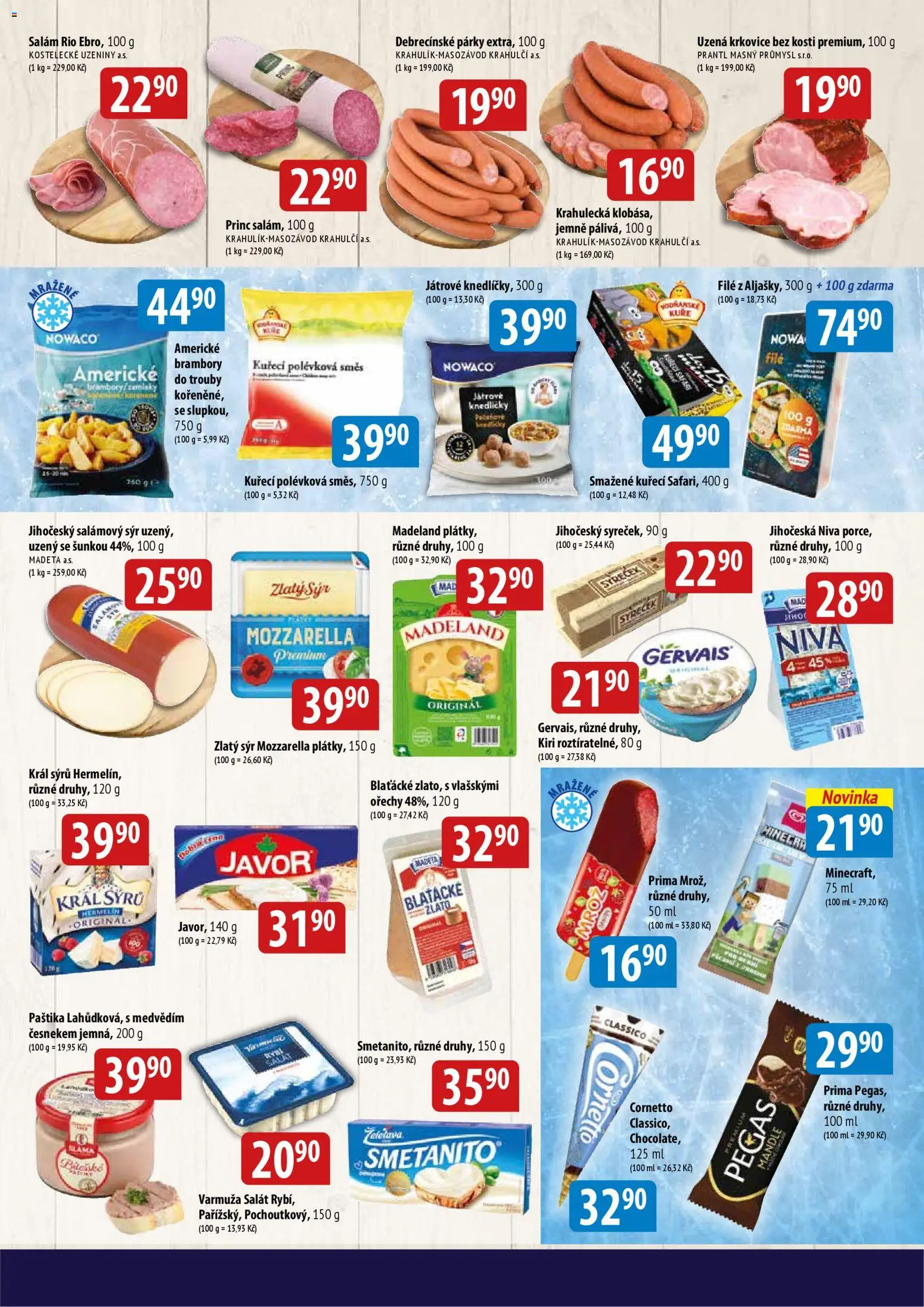 BALA velký leták + od 15.04.2026 | Strana: 3 | Produkty: Krkovice bez kosti, Mandle, Mozzarella, Paštika