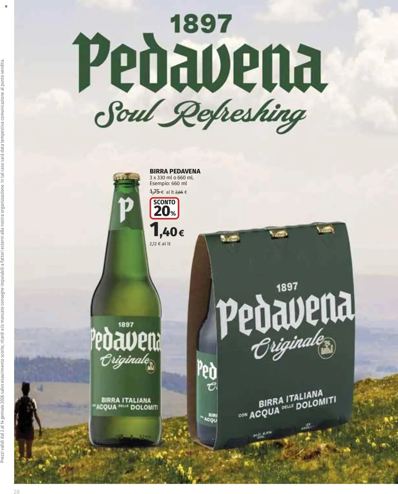 Volantino Ipercoop del 02.01.2026 | Pagina: 28 | Prodotti: Birra, Acqua, Data