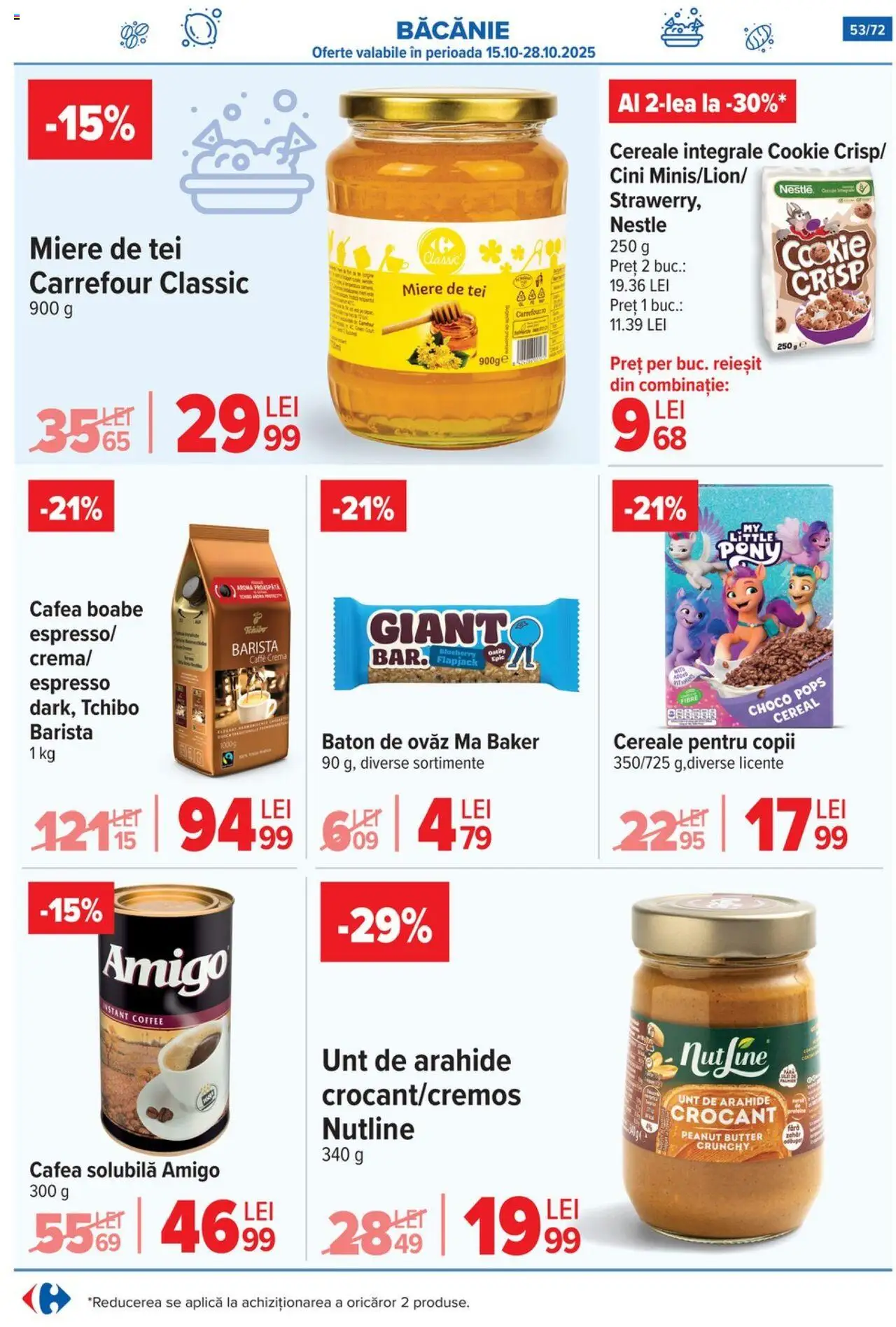 Noul catalog Carrefour – valabil de la 15.10.2025 | Pagină: 55 | Produse: Arahide, Unt, Cremă, Cereale