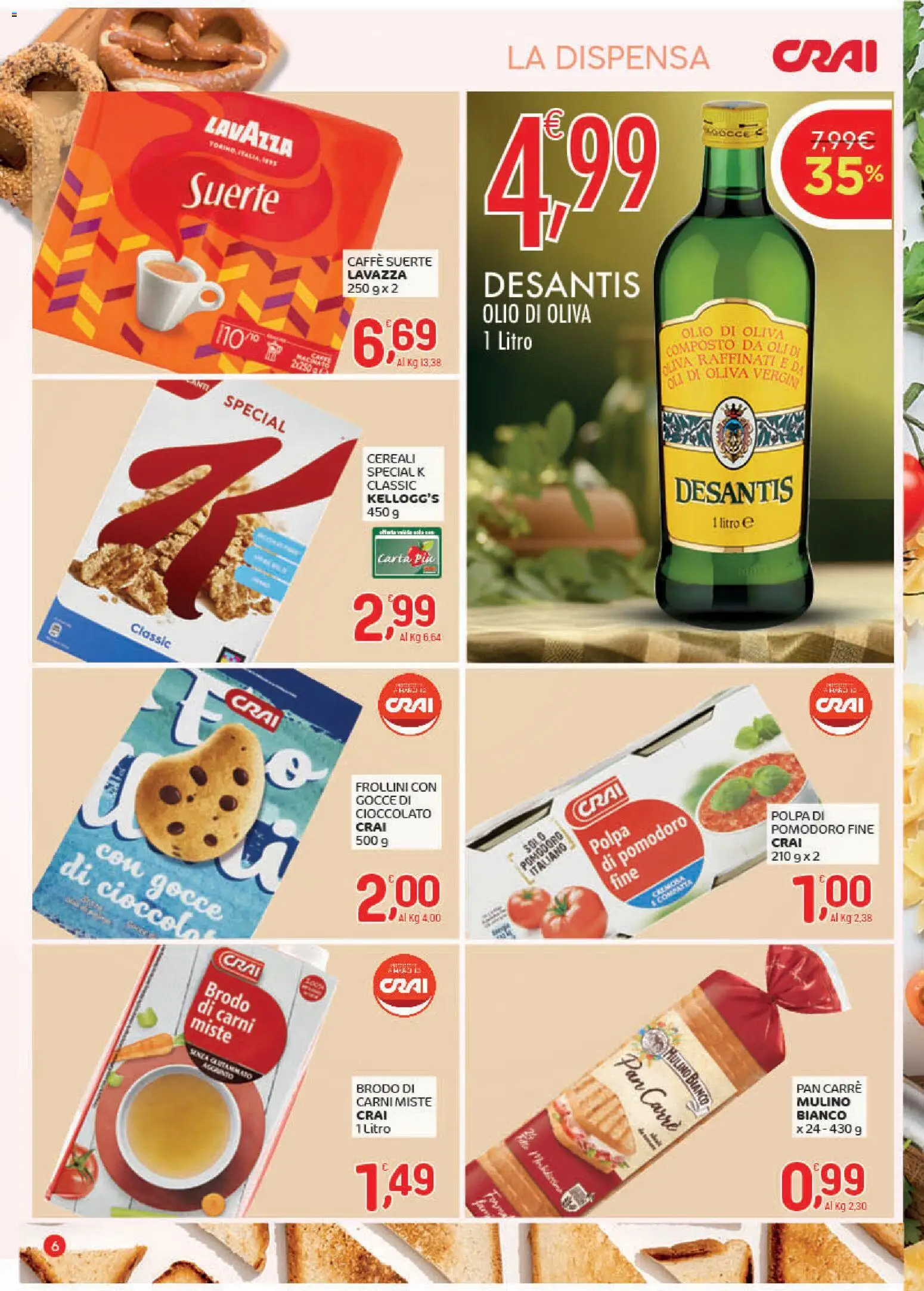 Volantino CRAI del 22.01.2026 | Pagina: 6 | Prodotti: Caffè, Cioccolato, Cereali, Lavazza